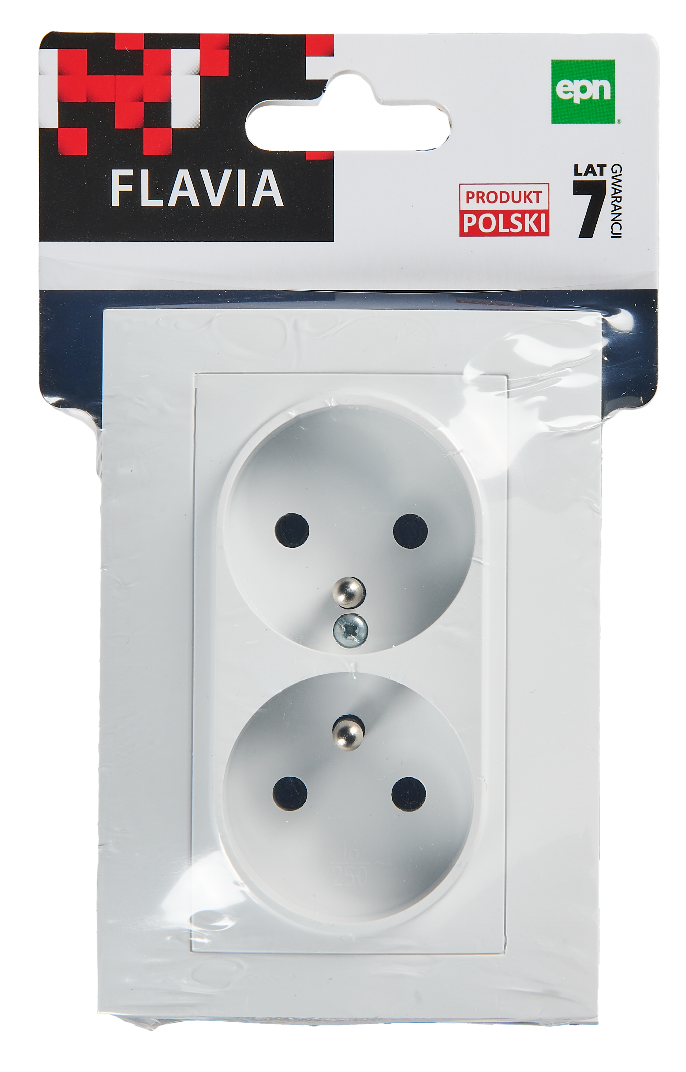Gniazdo podwójne Biały FLAVIA ELEKTRO-PLAST - 4