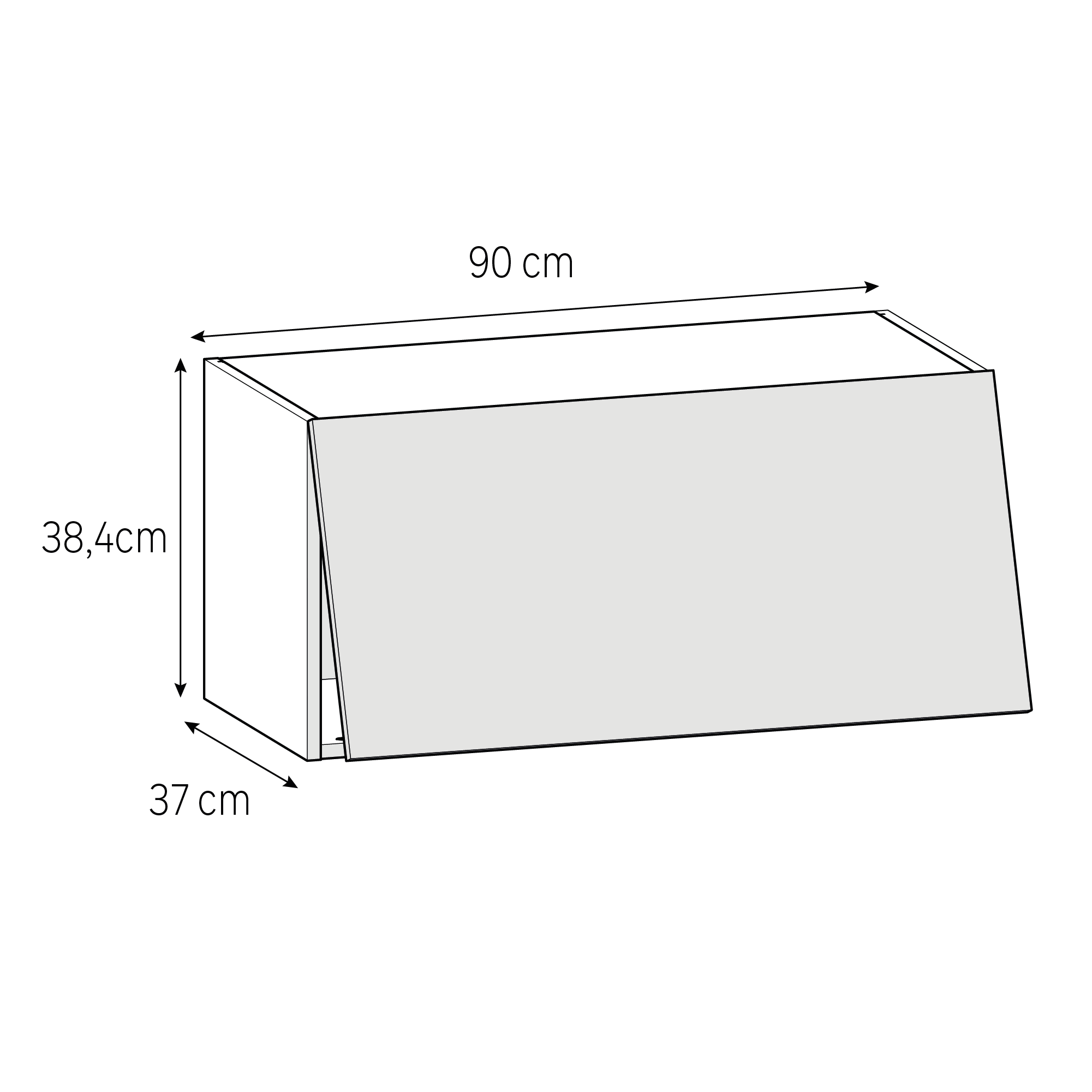 Szafka kuchenna wisząca kompletna Vienne 90 cm len Delinia iD - 3