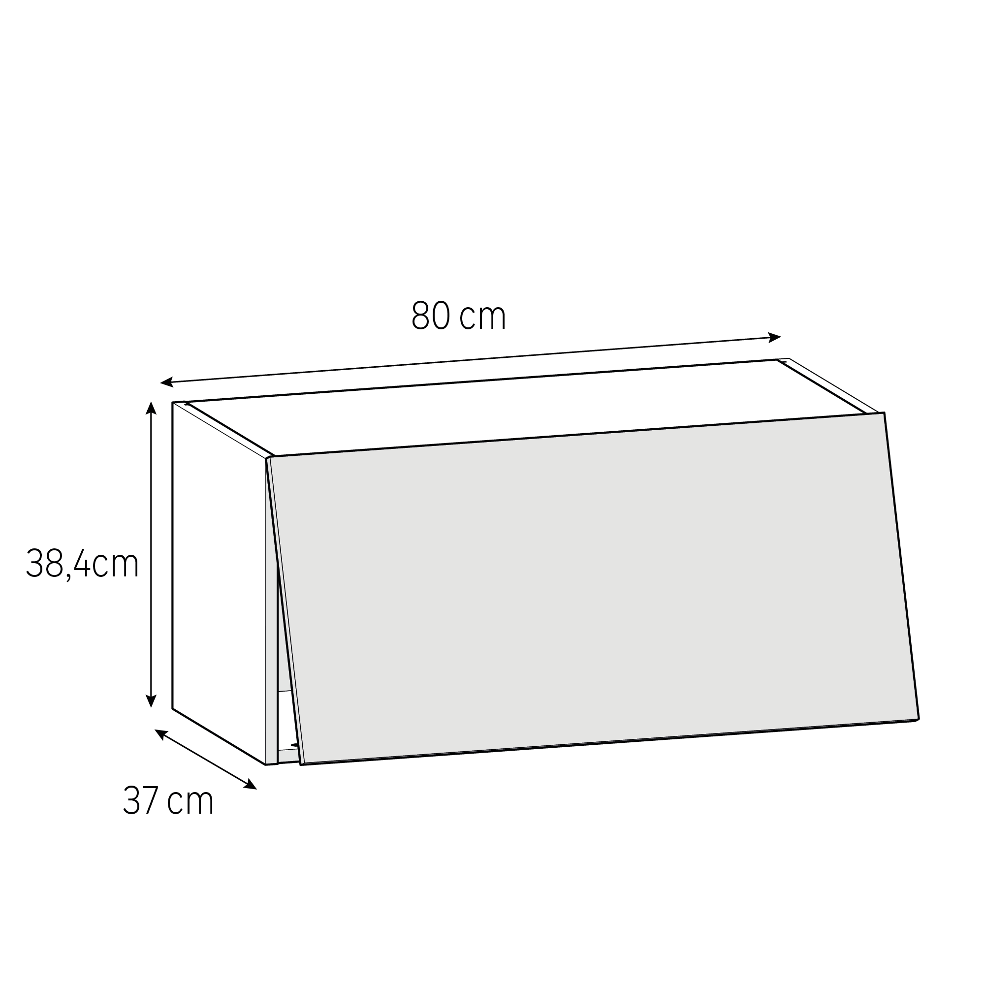 Szafka kuchenna wisząca kompletna Vienne 80 cm len Delinia iD - 3