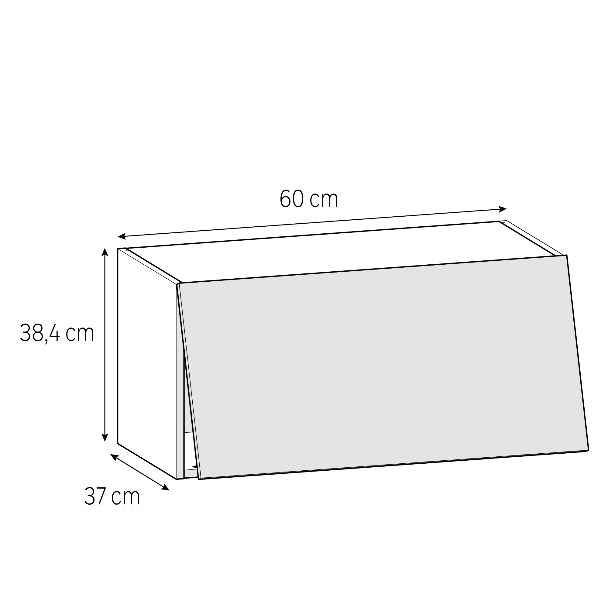 Mueble alto Delinia ID Tokyo blanco brillo 38,4X60 cm 1PTA abatible amortiguado - 2