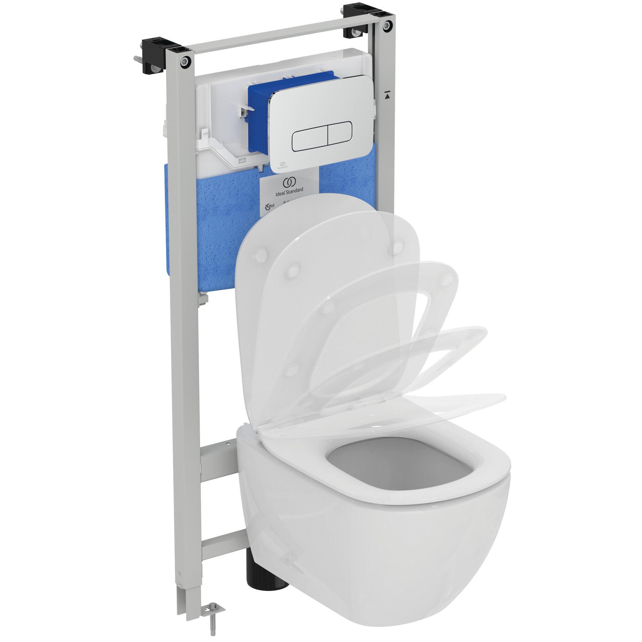 Pack wc suspendido ideal standard idealmood con tapa amortiguada blanco brillo