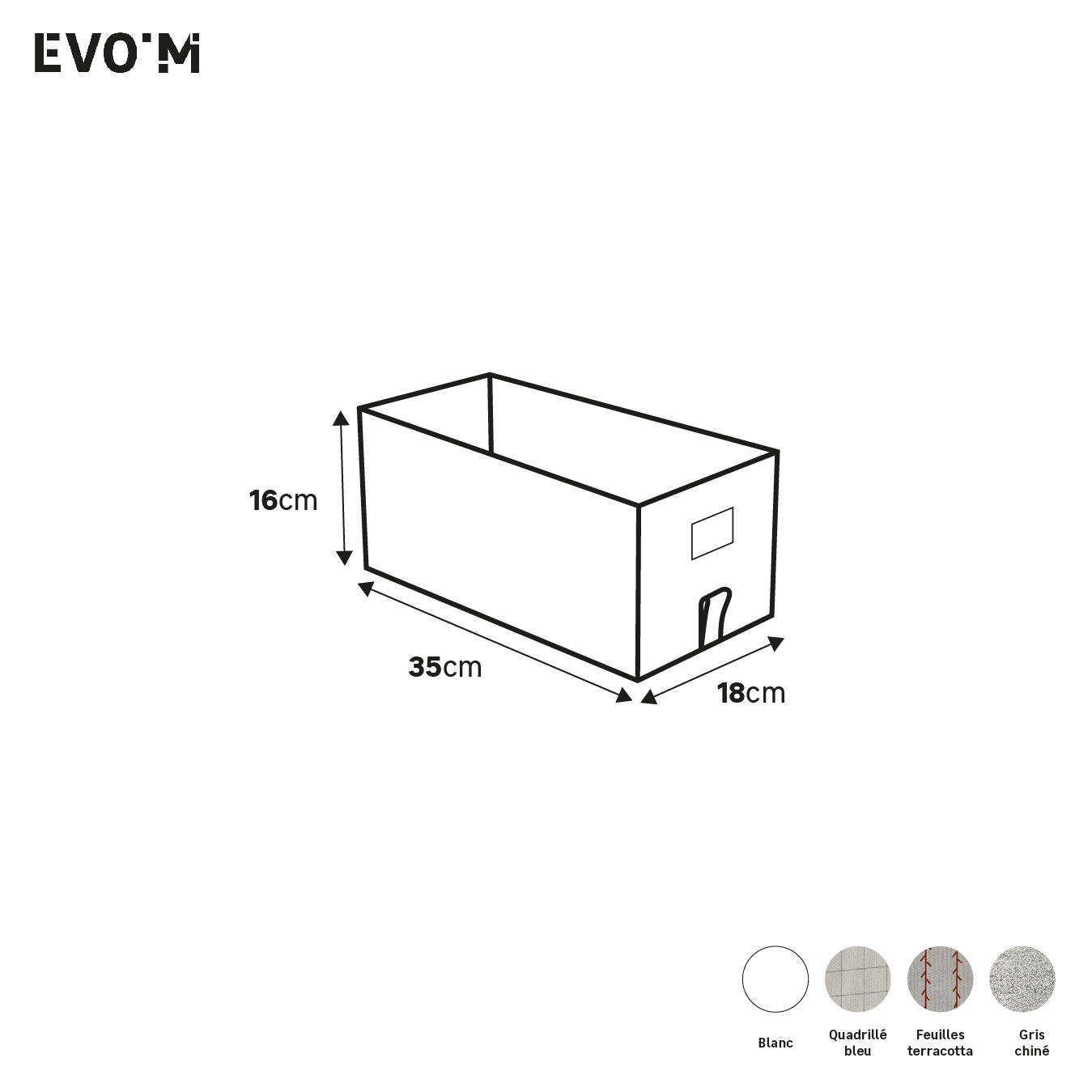 Caixa aberta branco 18x35x16 cm Spaceo Evo'M - 6
