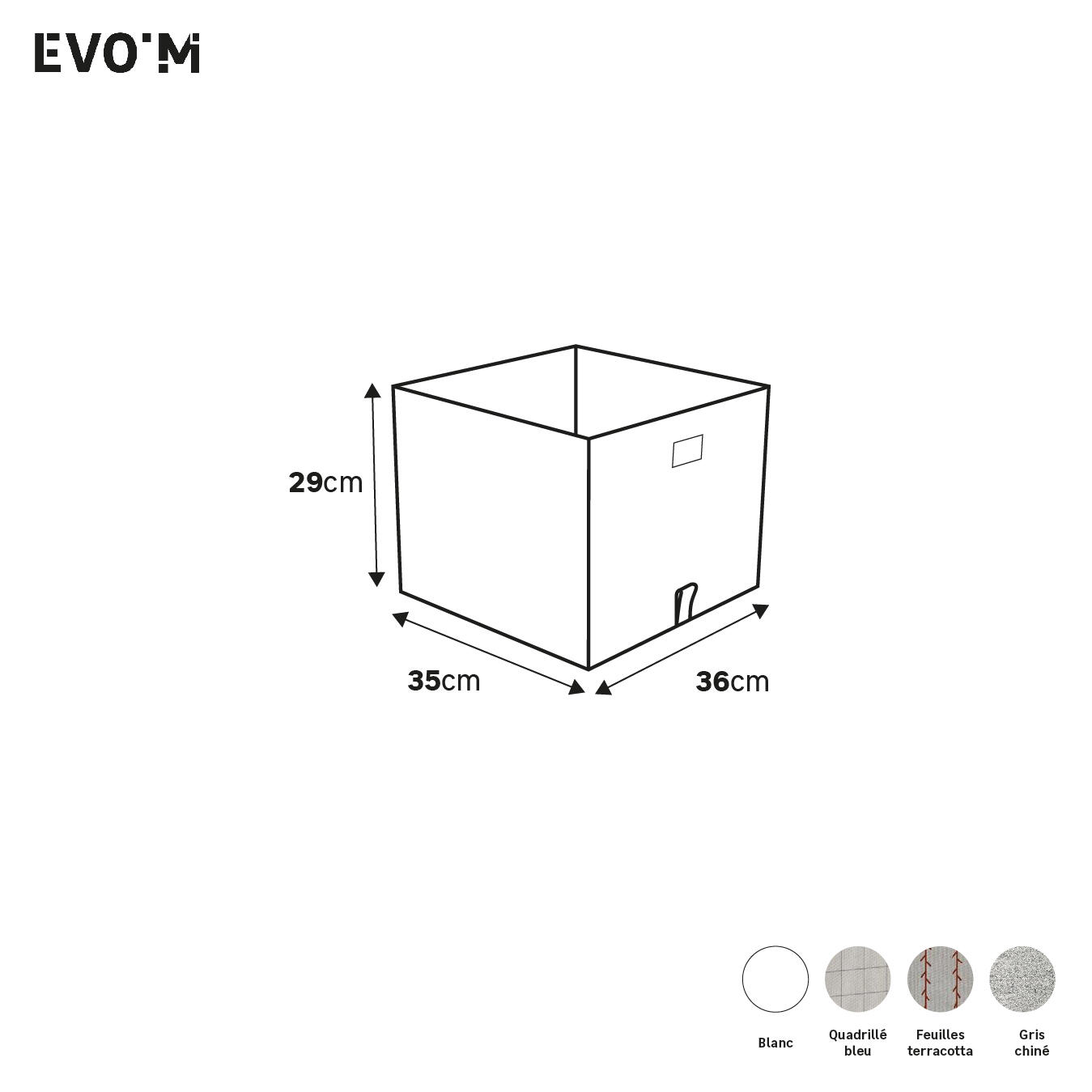 Boîte SPACEO Evo'M M Feuilles terracotta H.29 x l.36 x P.35 cm - 2