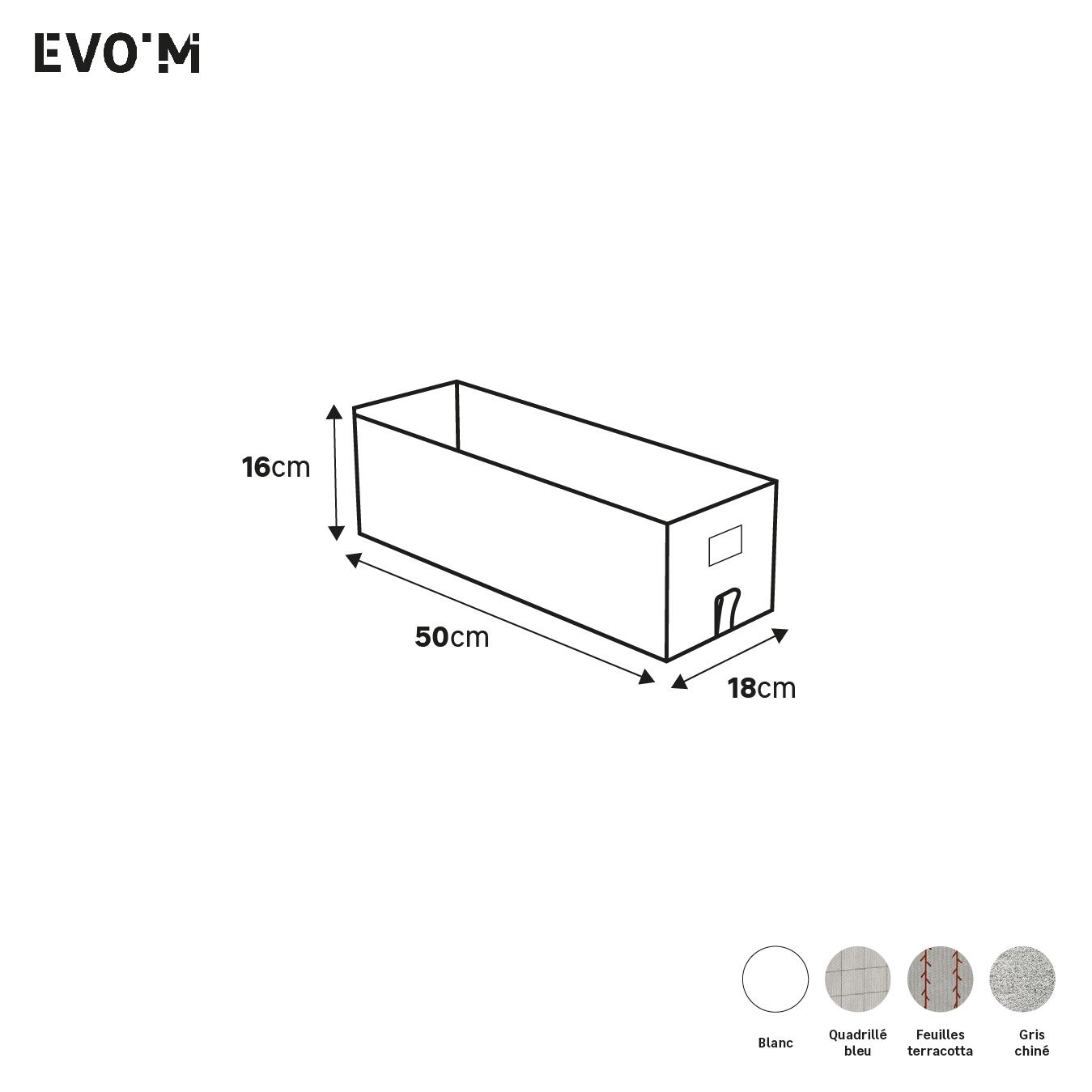 Panier SPACEO evo'm blanc H.16 x l.18 x P.50 cm - 3