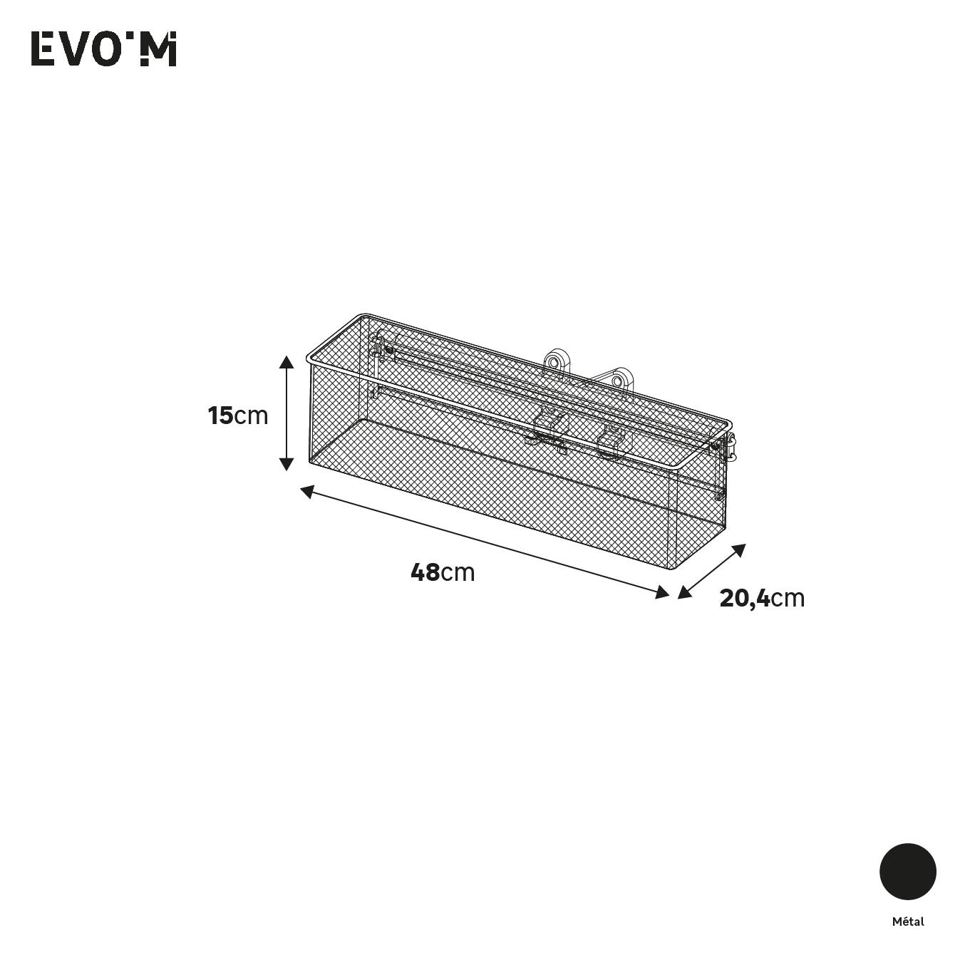 Cesto extraível deslizante lateral Spaceo Evo'M 30x54 cm - 4