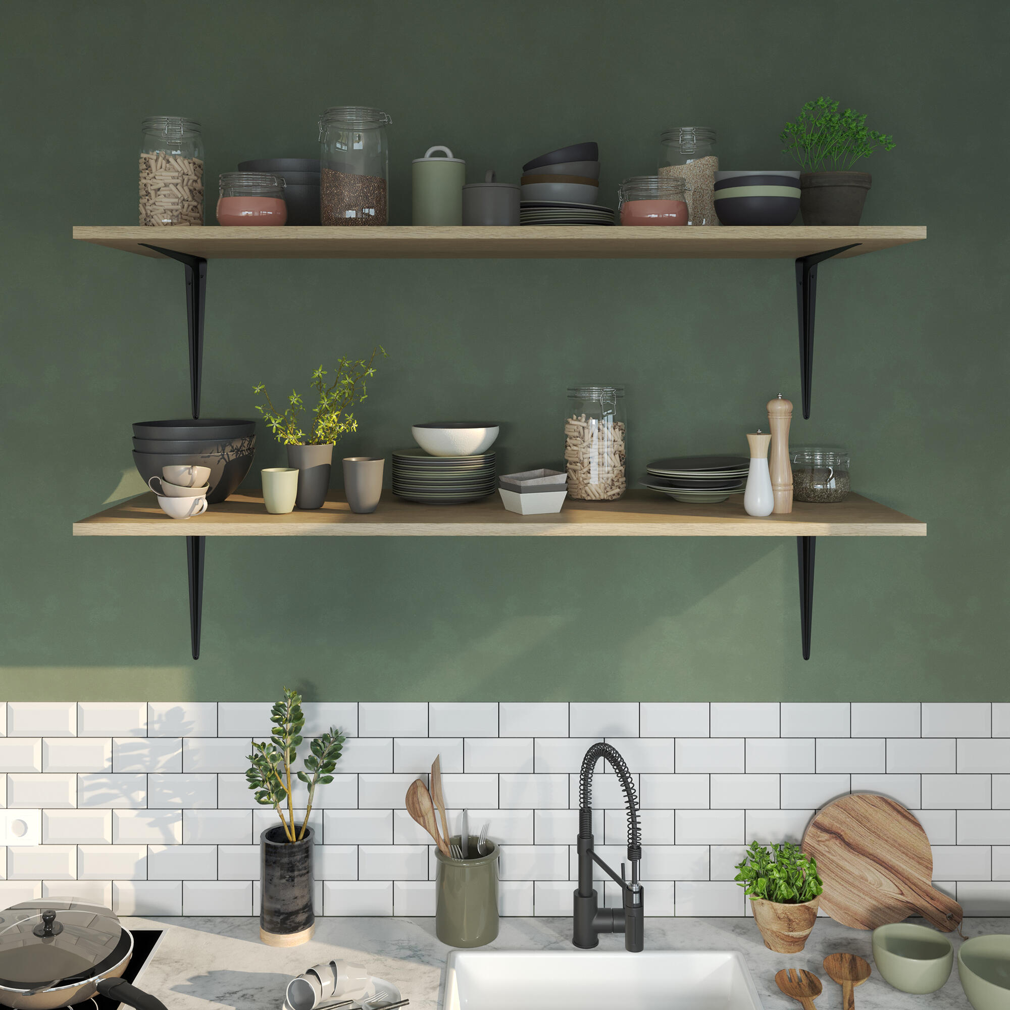 Equerre Normo acier peint noir, H.40 x P.35 cm - 2