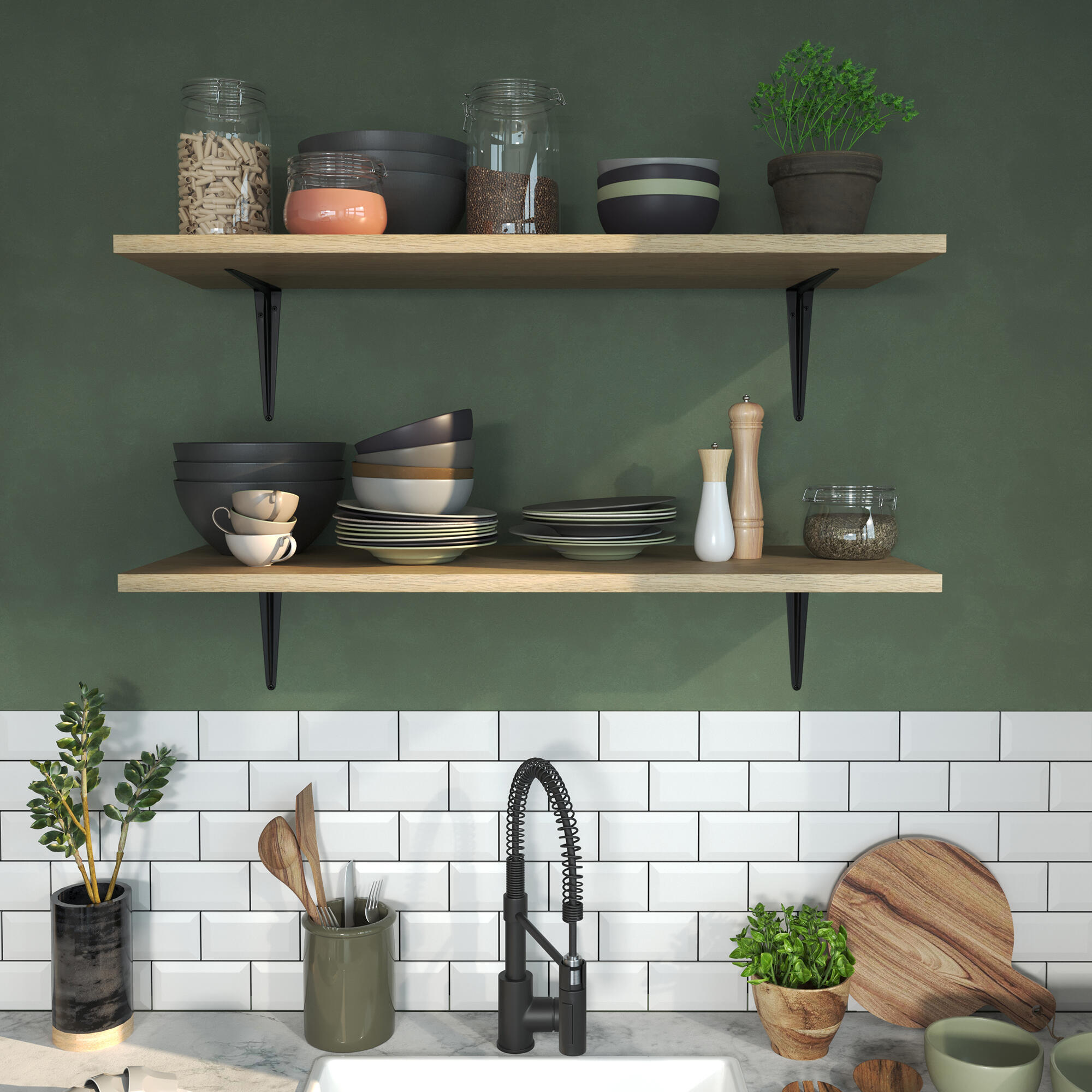 Equerre Normo acier peint noir, H.25 x P.20 cm - 2