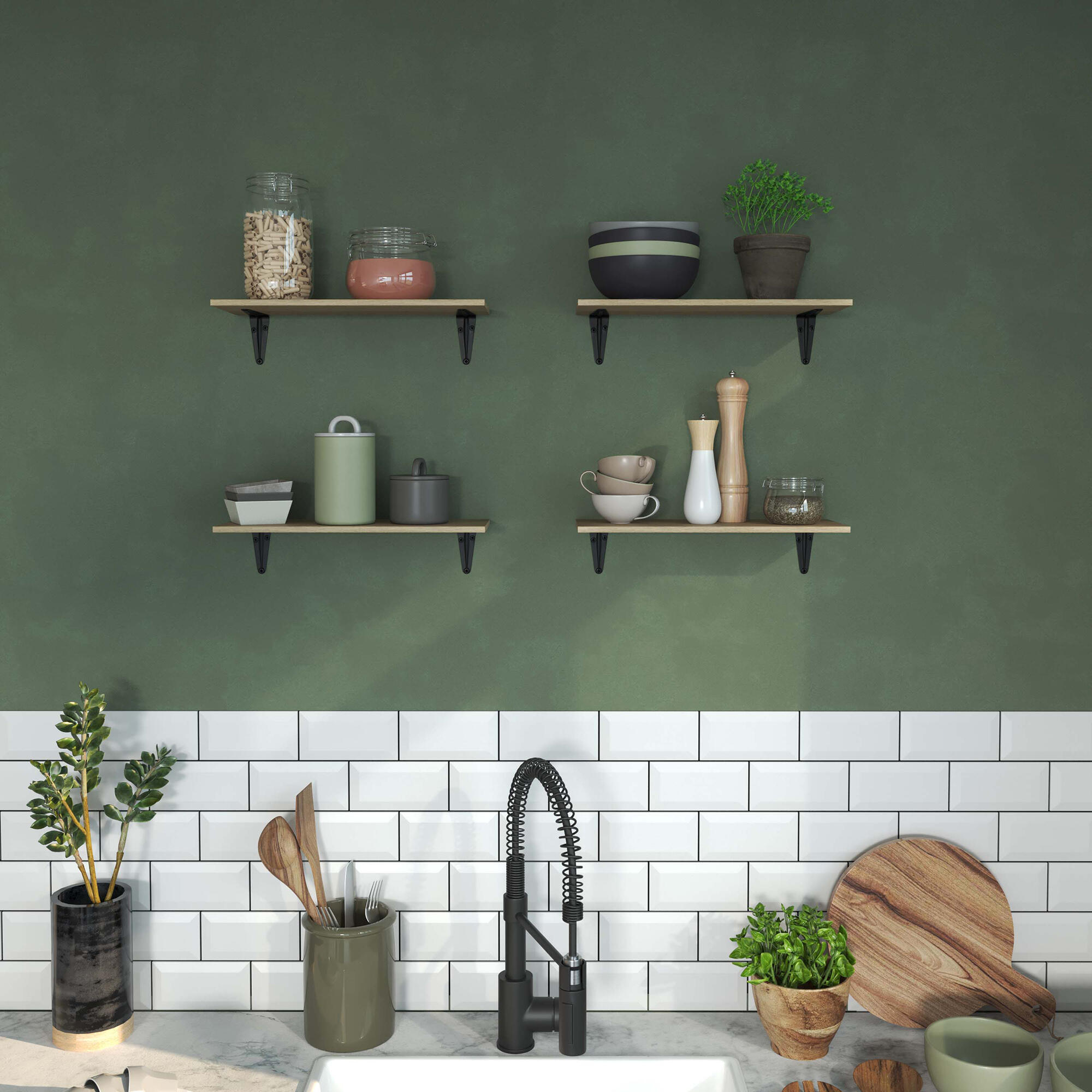 Equerre Normo acier peint noir, H.10 x P.7.5 cm - 3