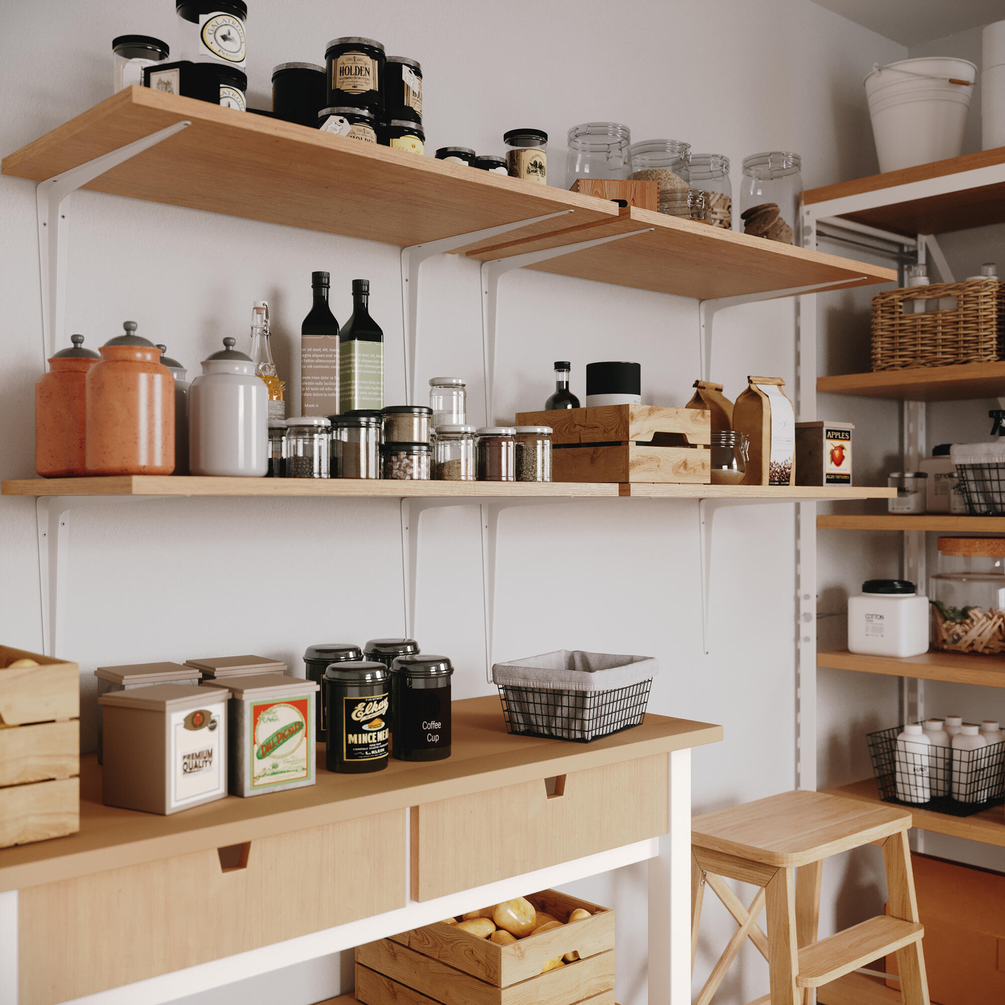 Equerre Normo acier peint blanc, H.40 x P.35 cm - 2