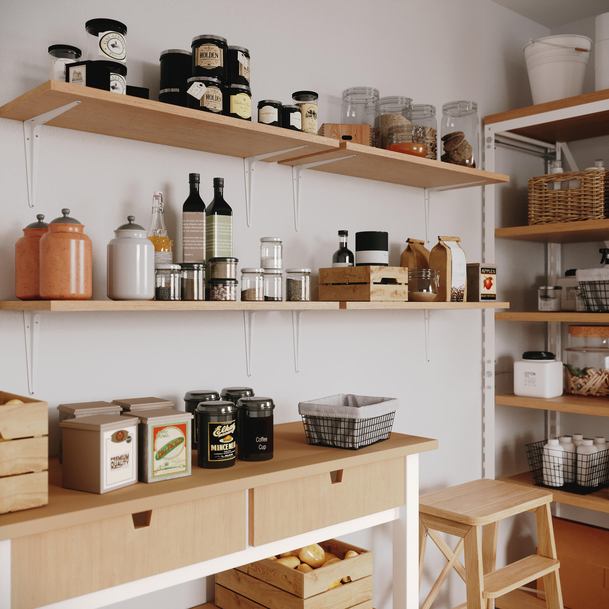 Equerre Normo acier peint blanc, H.25 x P.20 cm - 2