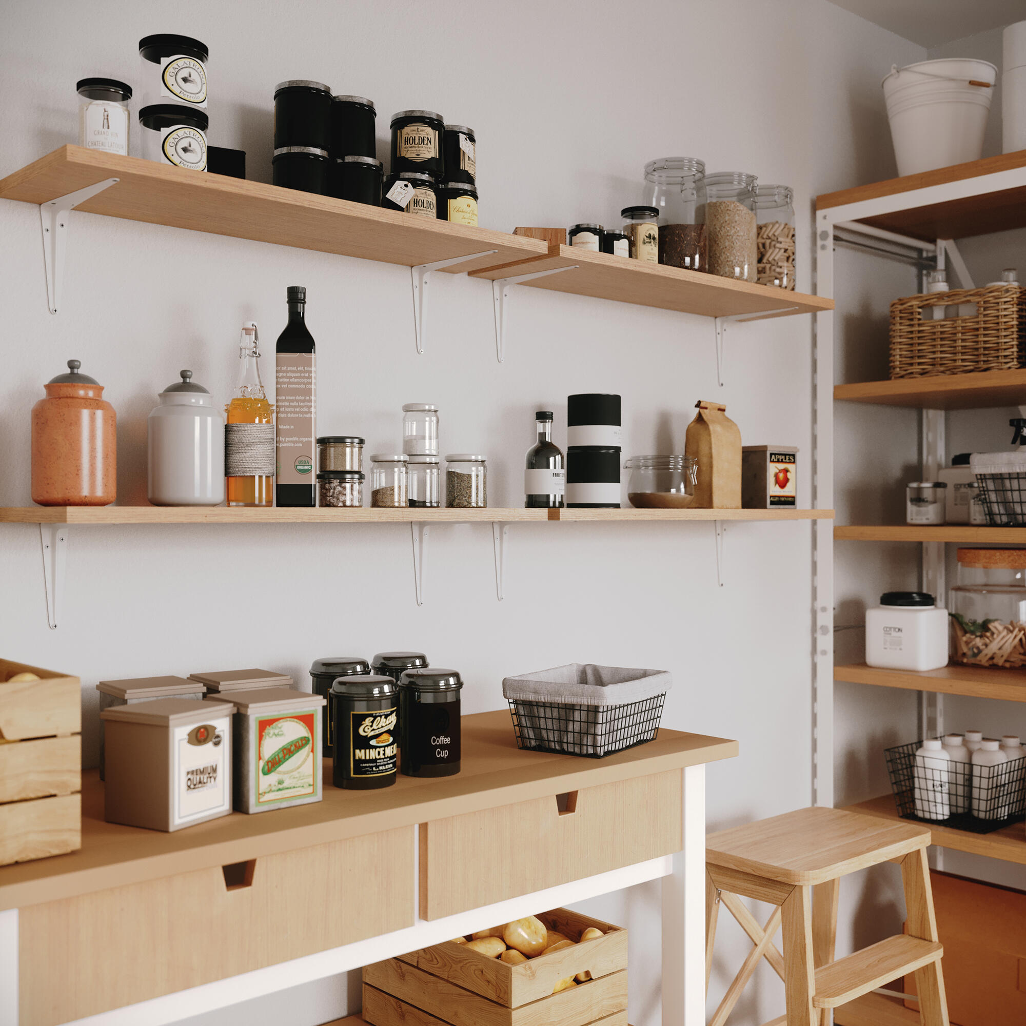 Equerre Normo acier peint blanc, H.20 x P.15 cm - 2