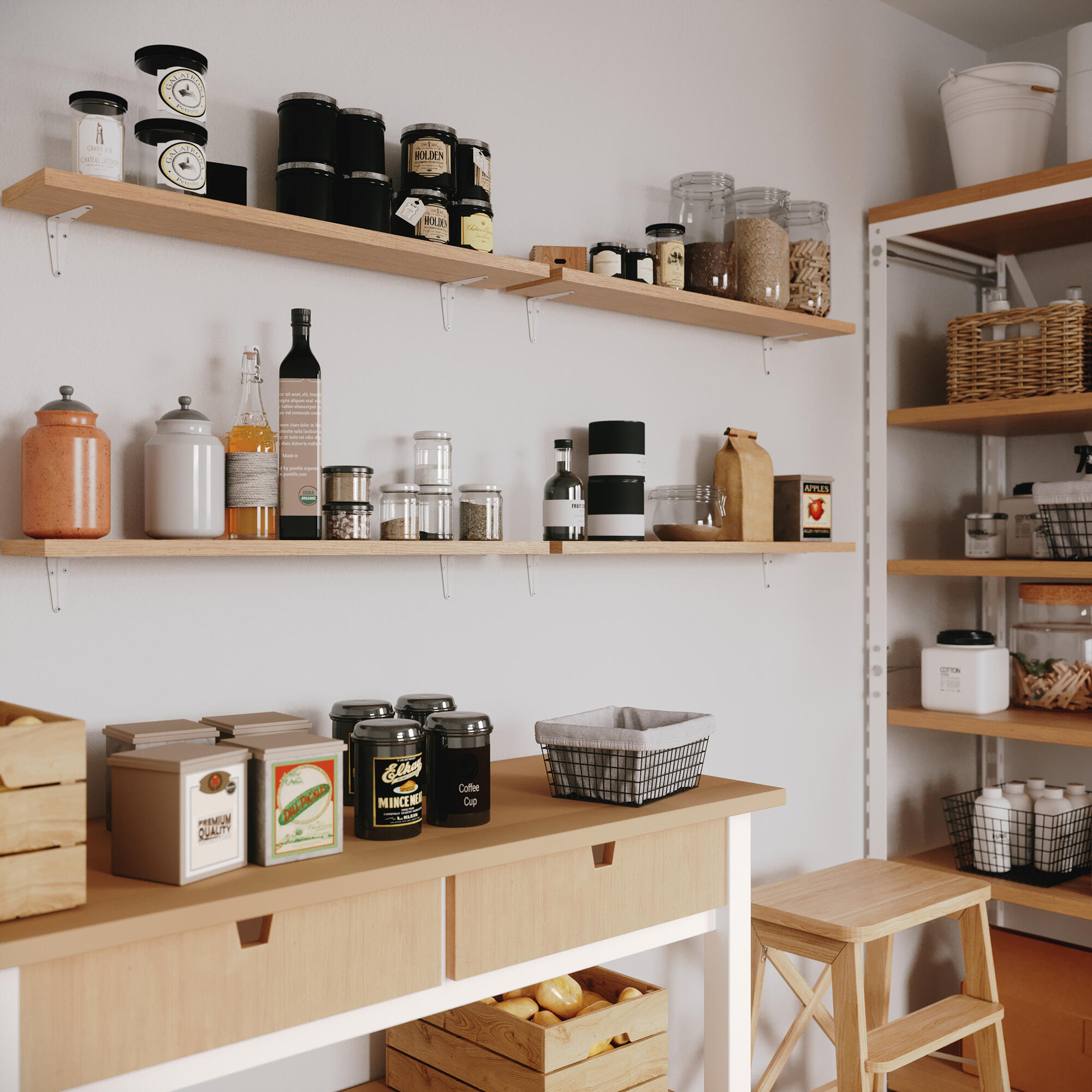 Equerre Normo acier peint blanc, H.10 x P.7.5 cm - 2