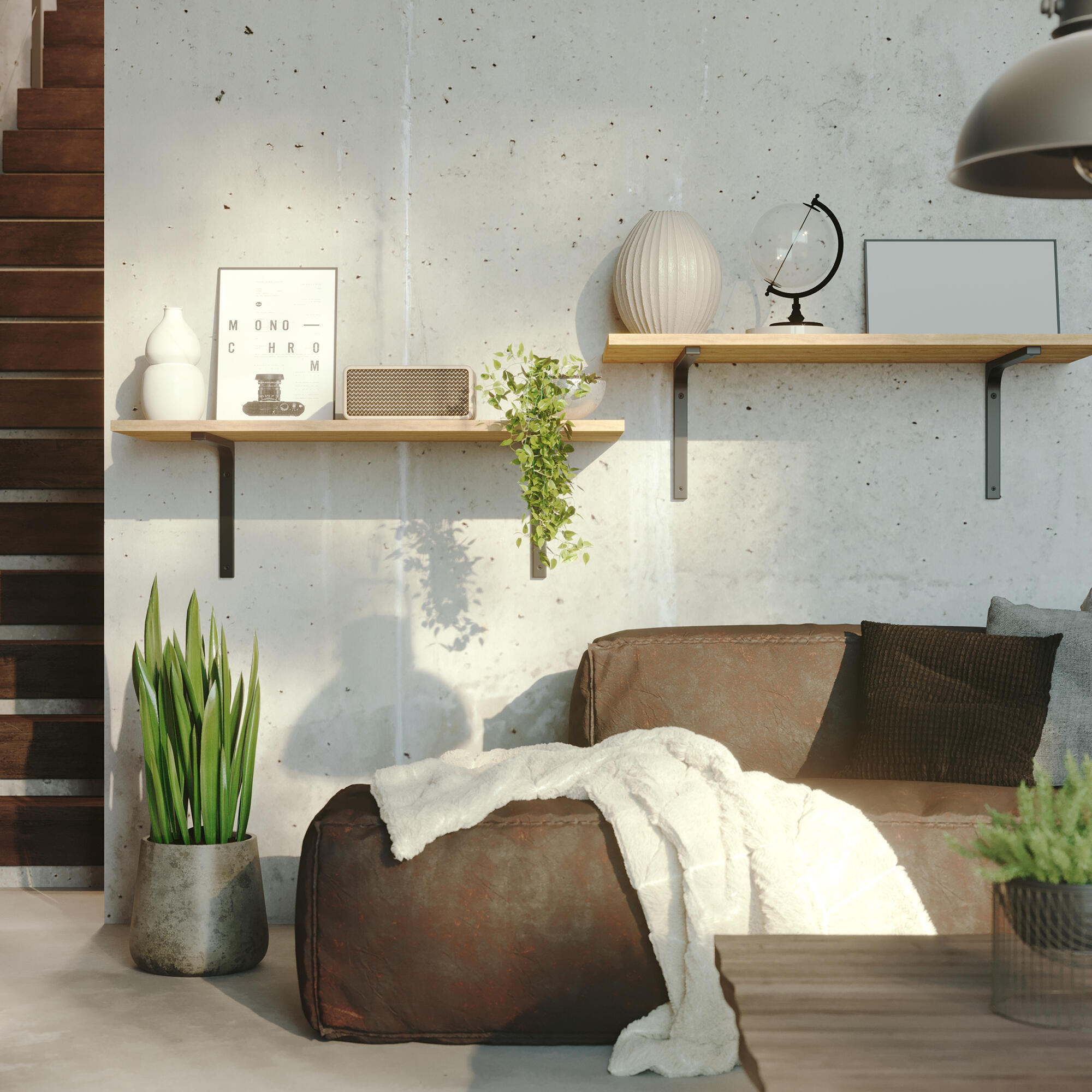 Equerre Modern acier peint noir, H.30 x P.40 cm - 2