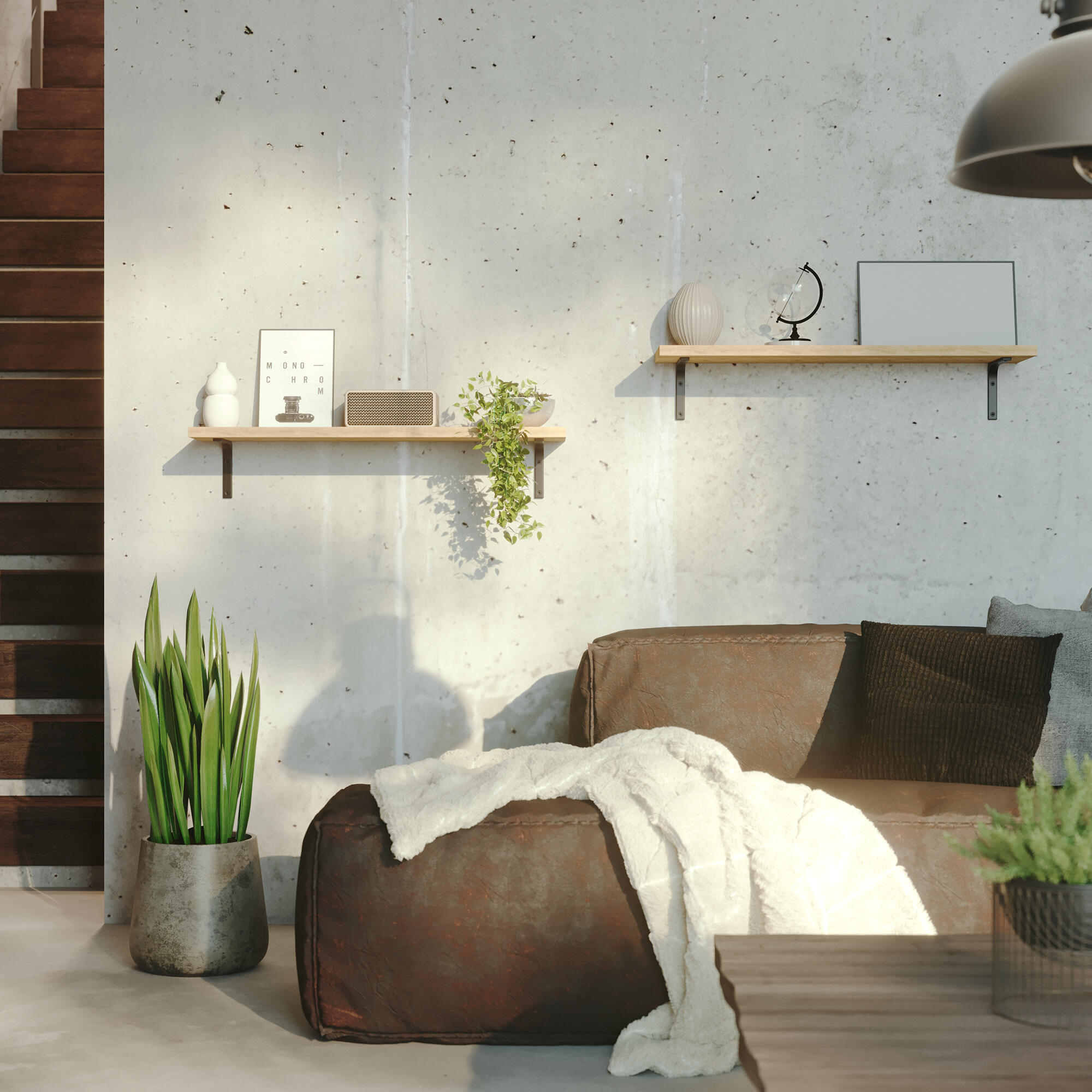 Equerre Modern acier peint noir, H.12.5 x P.15 cm - 2