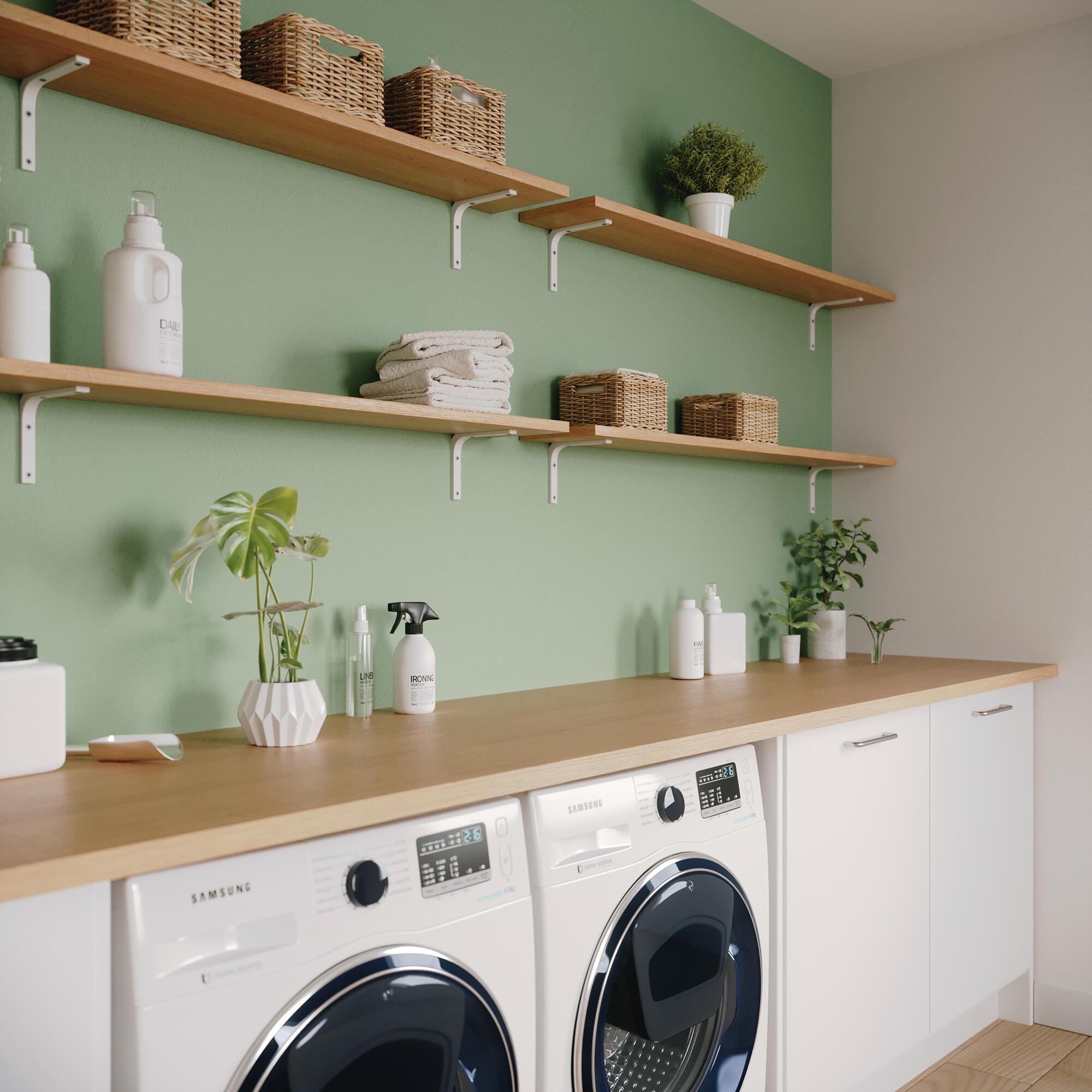 Equerre Modern acier peint blanc, H.12.5 x P.15 cm - 2