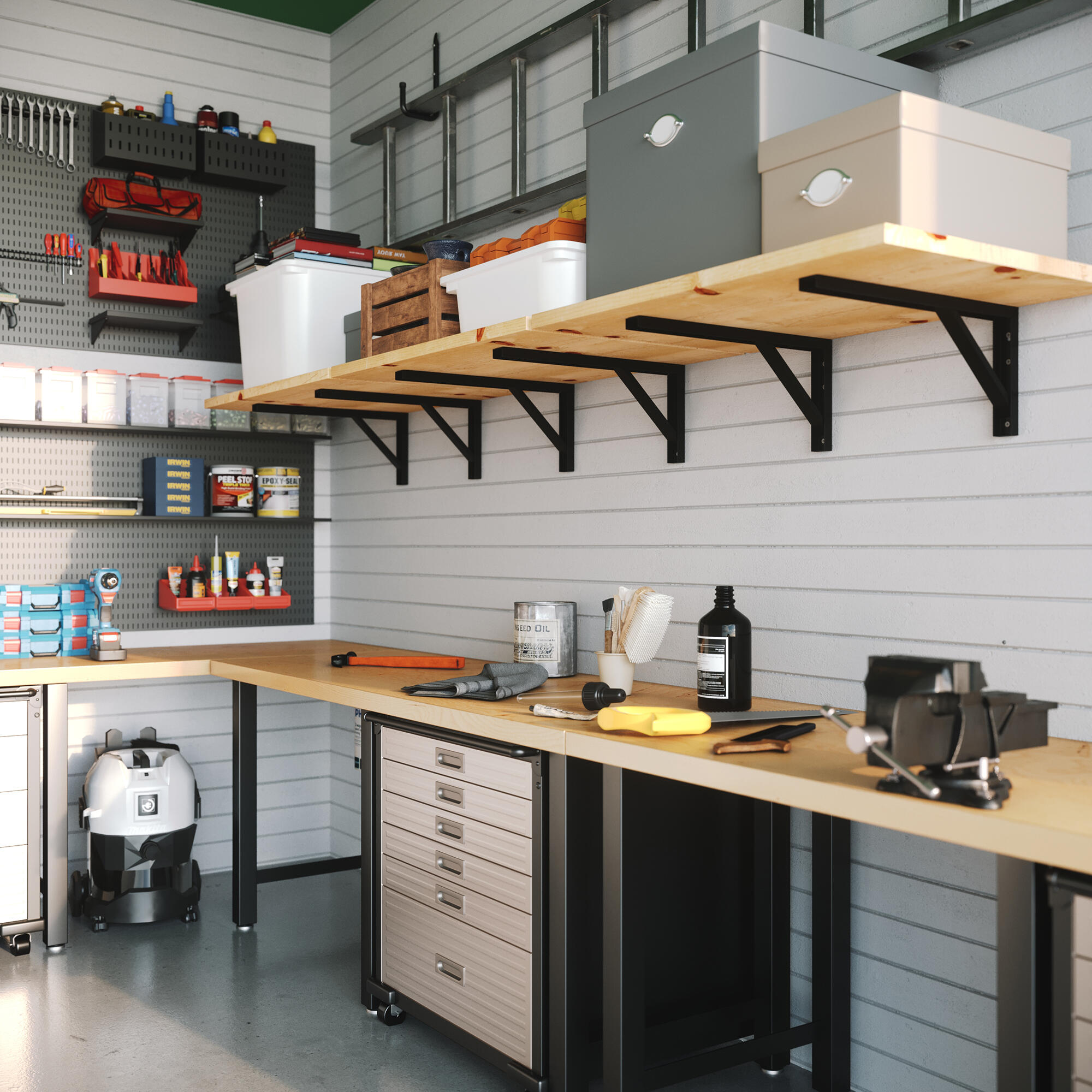 Equerre Forta acier peint noir, H.18 x P.40 cm - 2