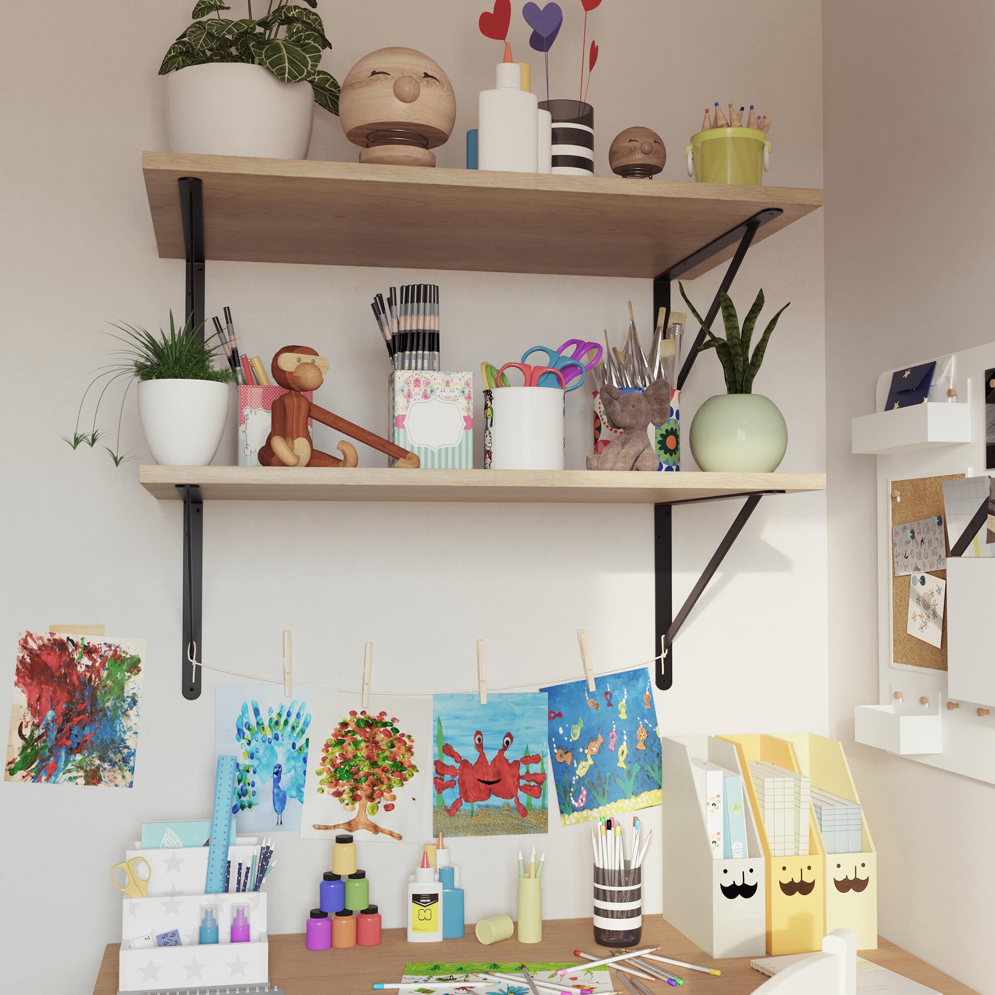 Equerre Dolmen acier peint noir, H.32.3 x P.50 cm - 2