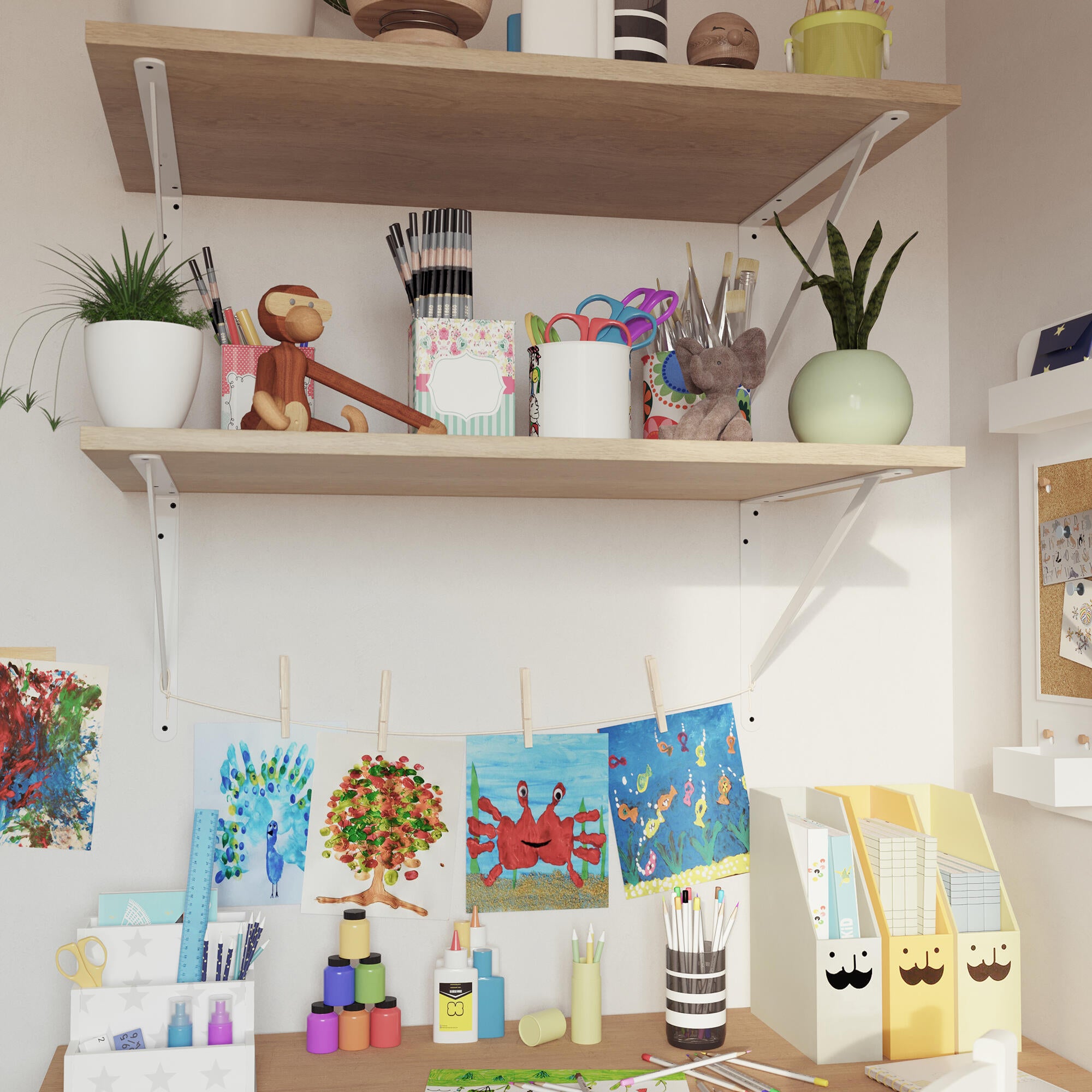 Equerre Dolmen acier peint blanc, H.32.3 x P.50 cm - 2