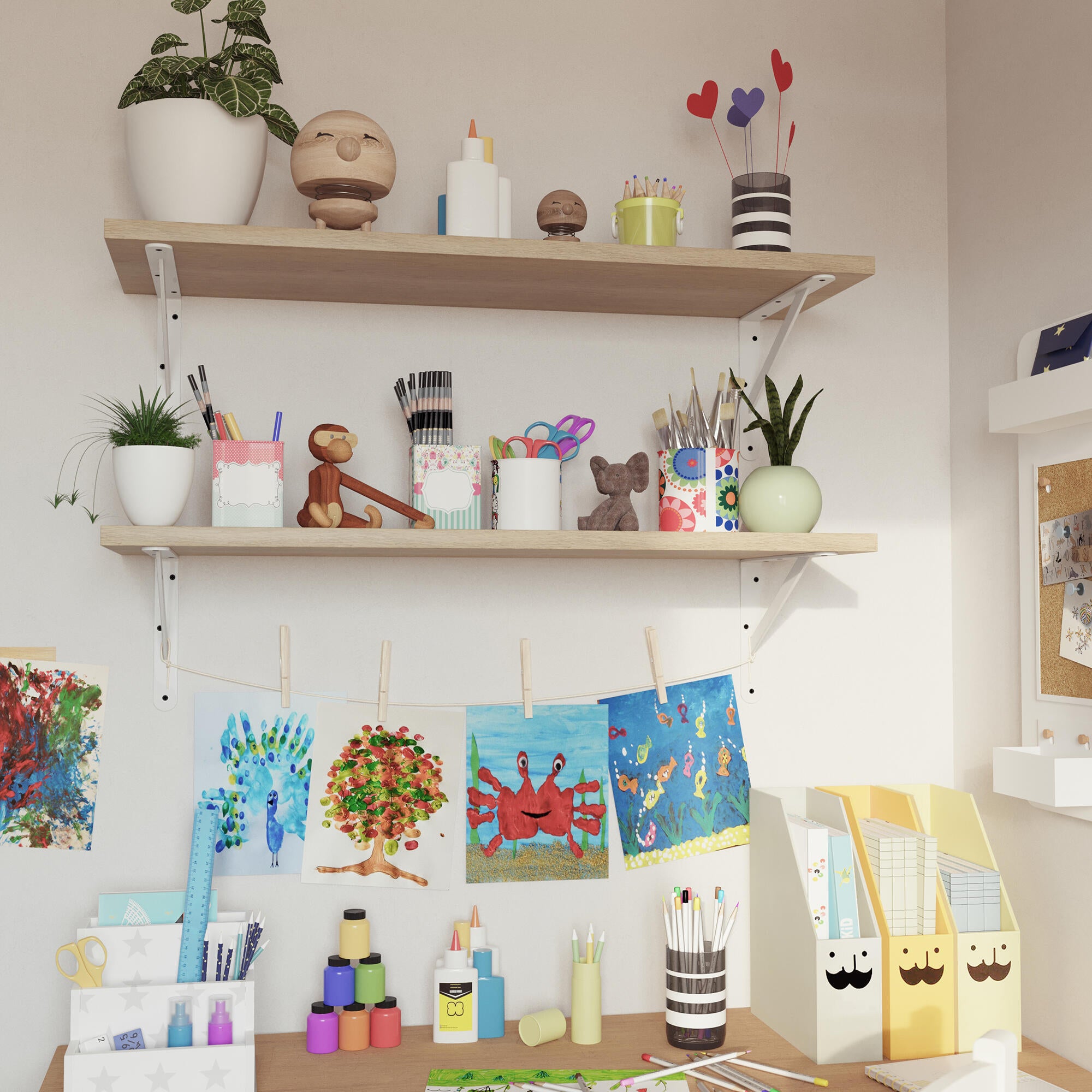 Suporte para prateleira reforçado aço branco 20x30 cm 45 kg Dolmen - 2