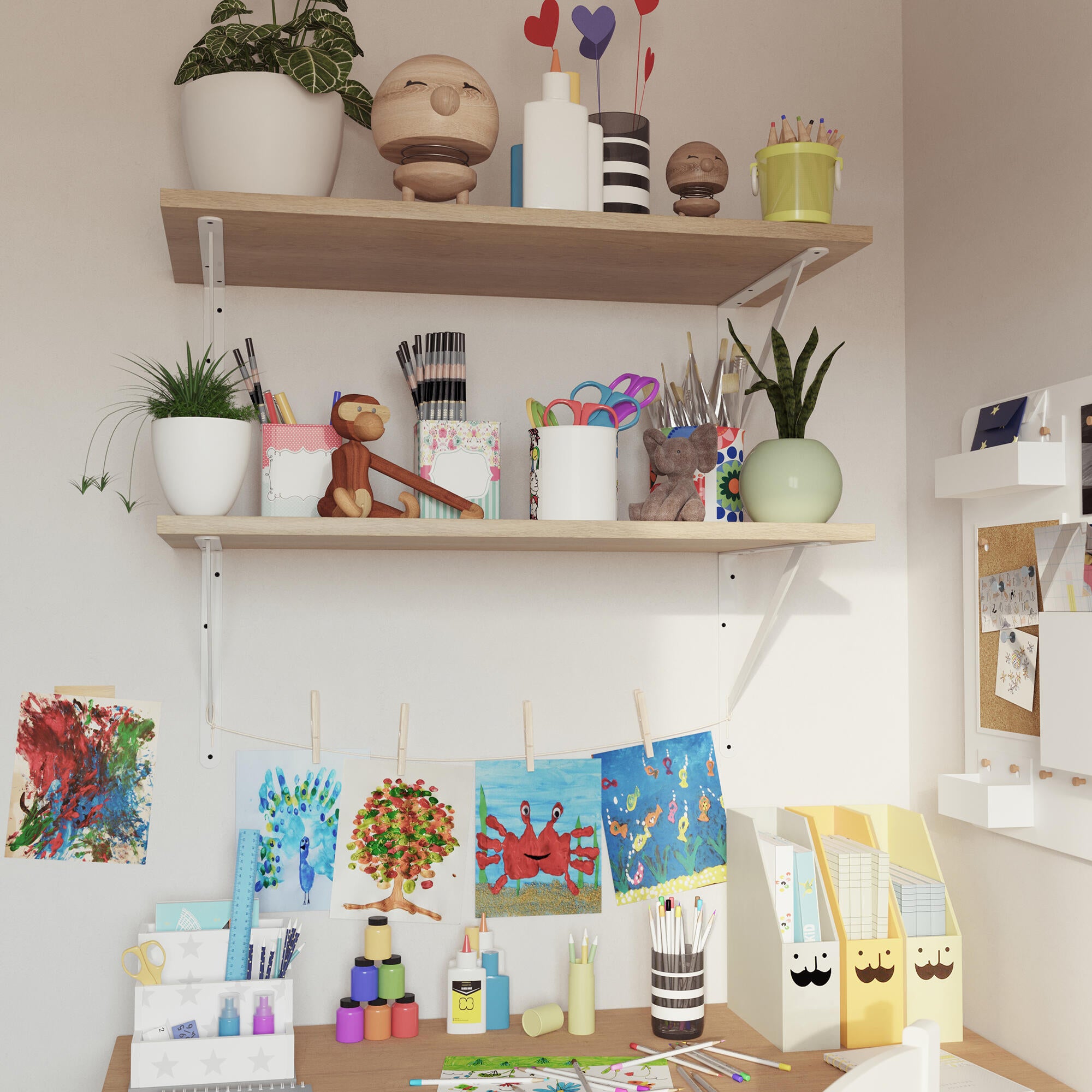 Equerre Dolmen acier peint blanc, H.26.8 x P.40 cm - 2