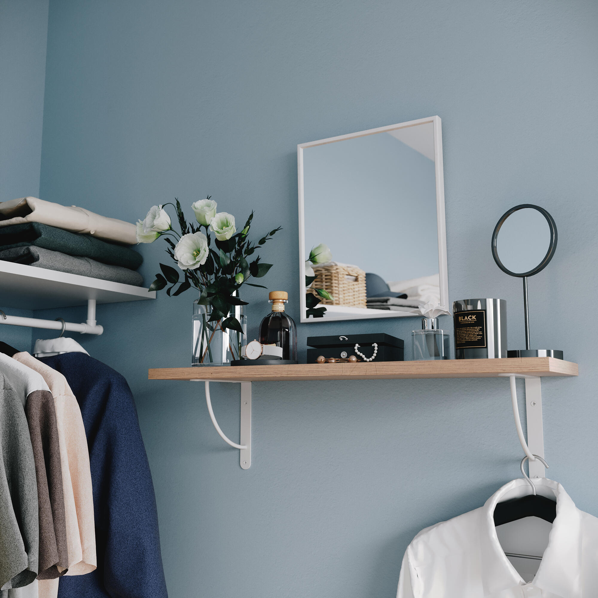 Suporte para prateleira aço branco 18x18 cm 30 kg Bibop - 11