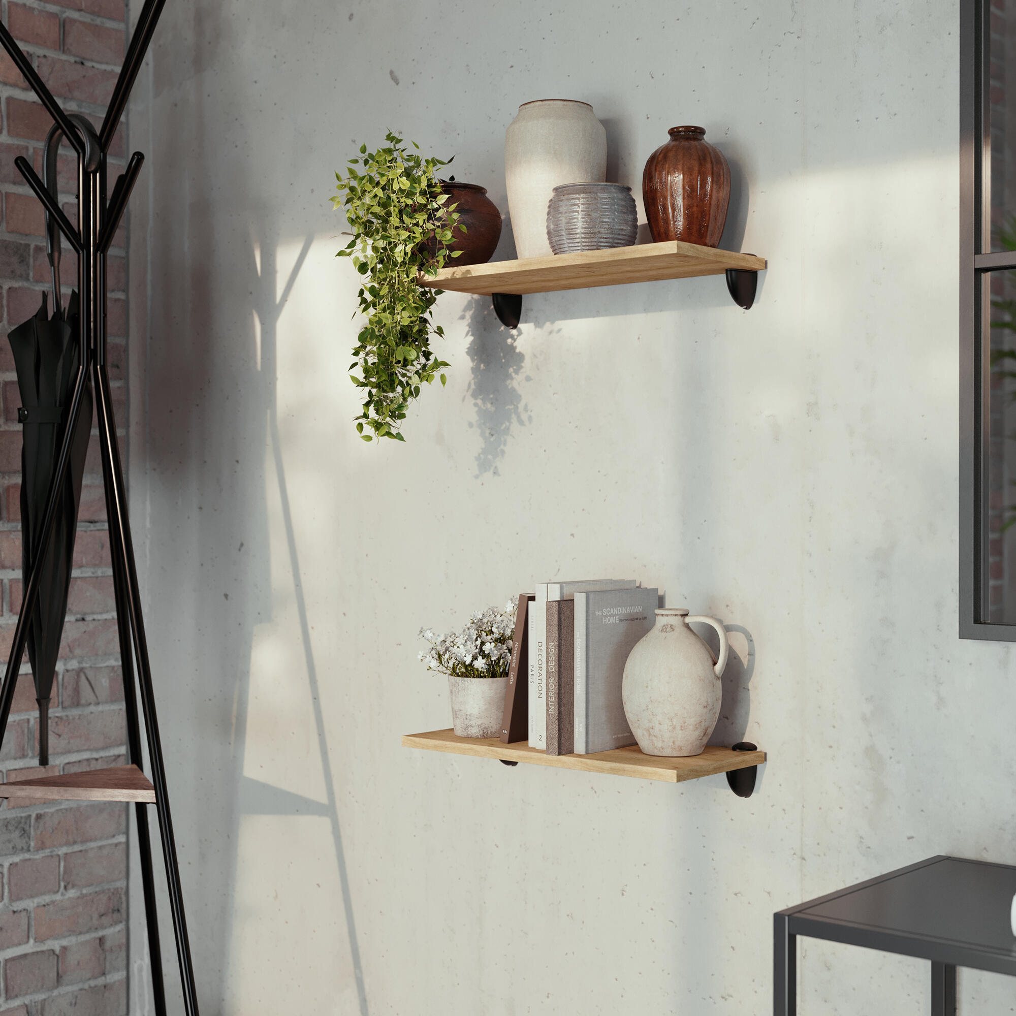 Lot de 2 clips pour tablette verre 2-6mm noir - 3