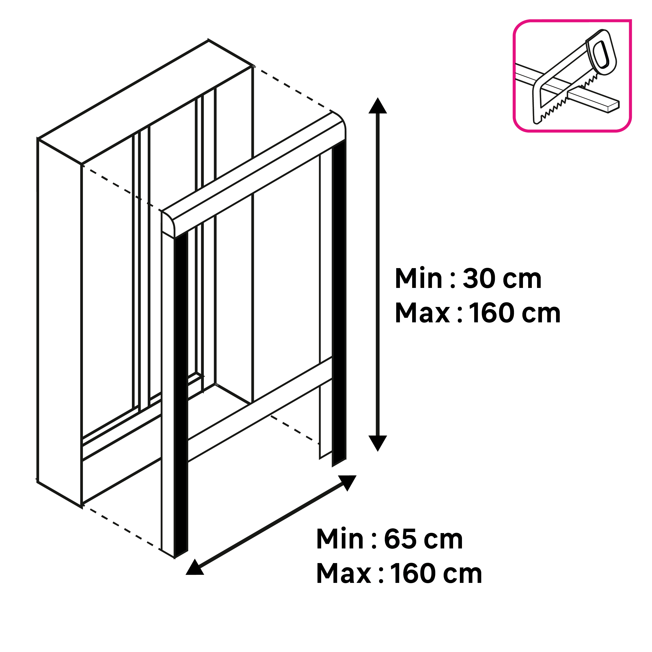 Moustiquaire 160x160 cm à enroulement vertical pour fenêtre ISOXA alu gris - 3