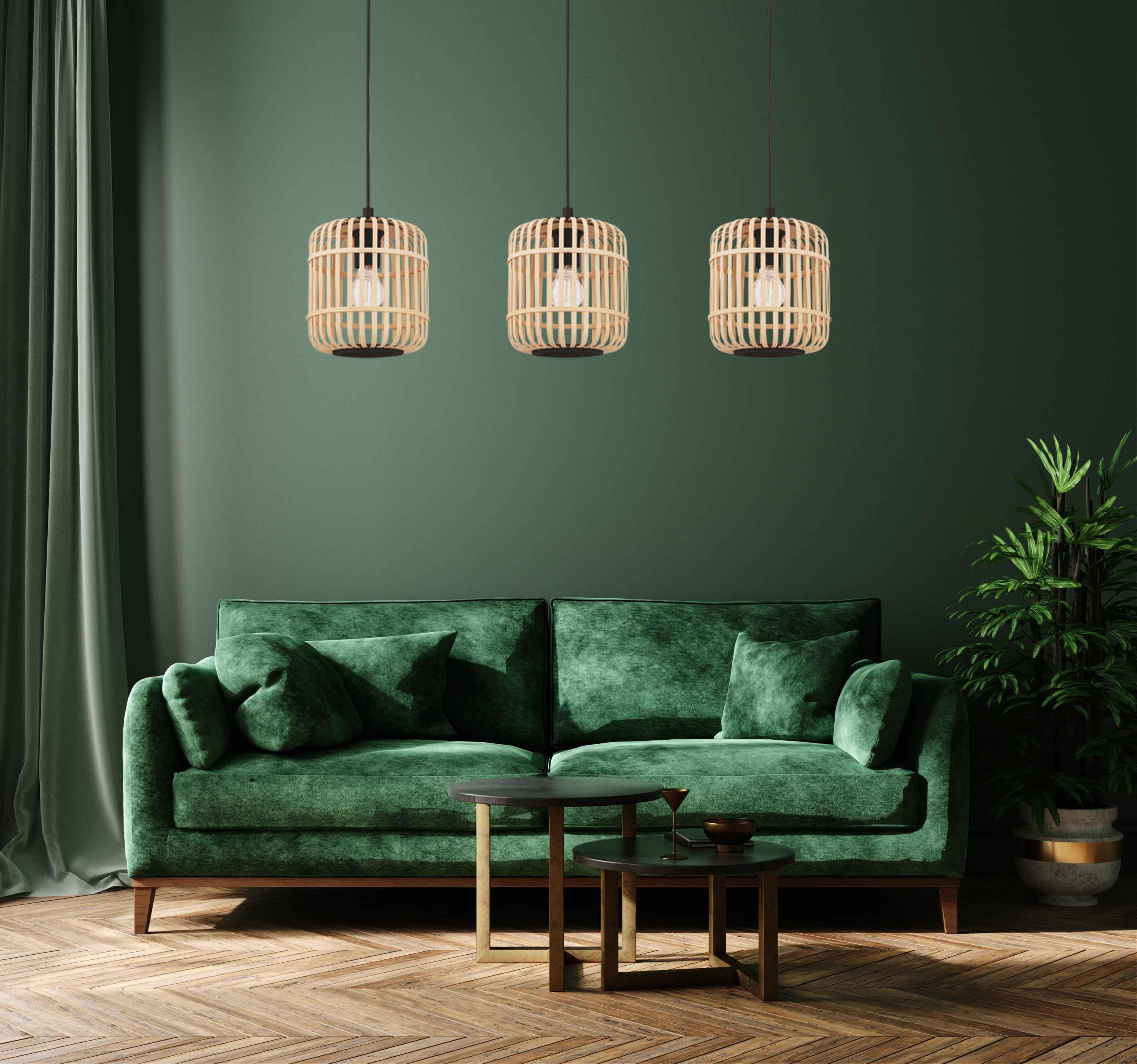 Suspension Bordesley, noir, l.91 cm, E27 - 3