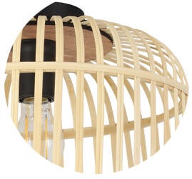 Suspension Bordesley, noir, l.91 cm, E27 - 7