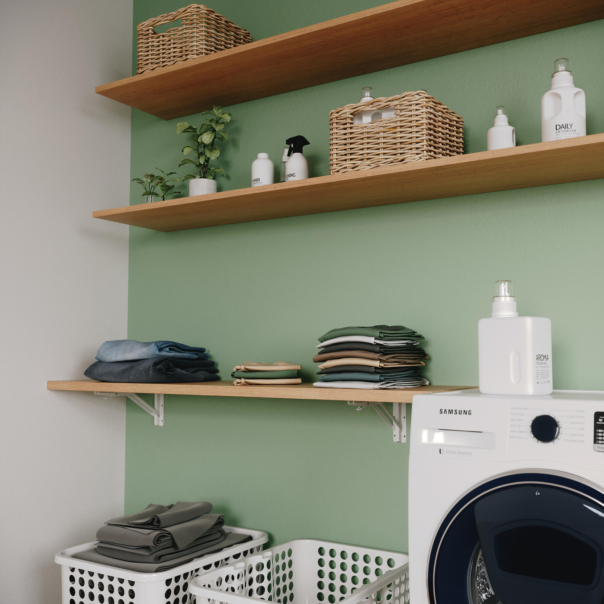 Suporte para prateleira abatível aço branco 30x14 cm 30 kg Faldi - 2