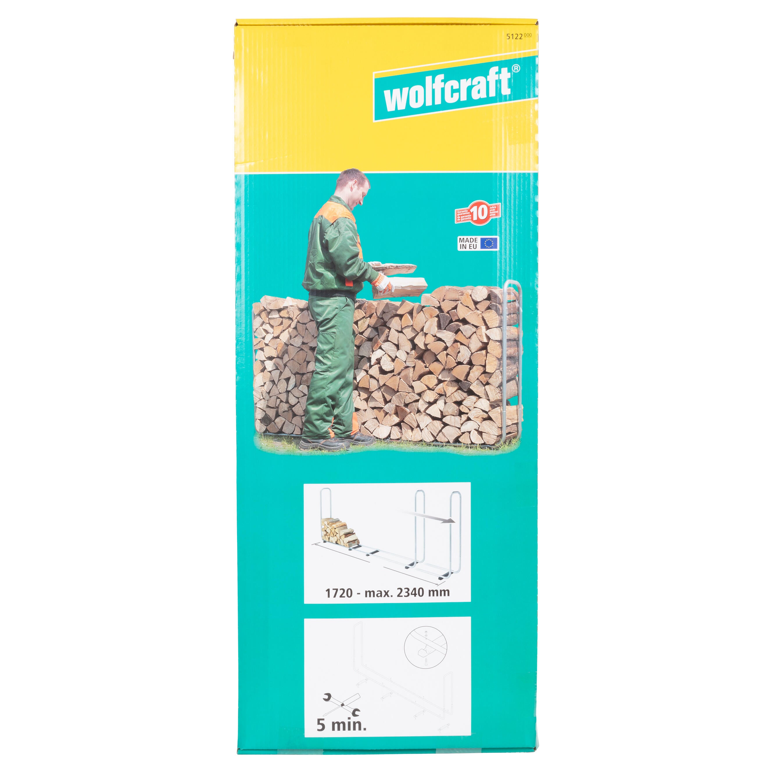 Range-bûches modulable WOLFCRAFT, largeur 1,7 - 2,3 m - 7