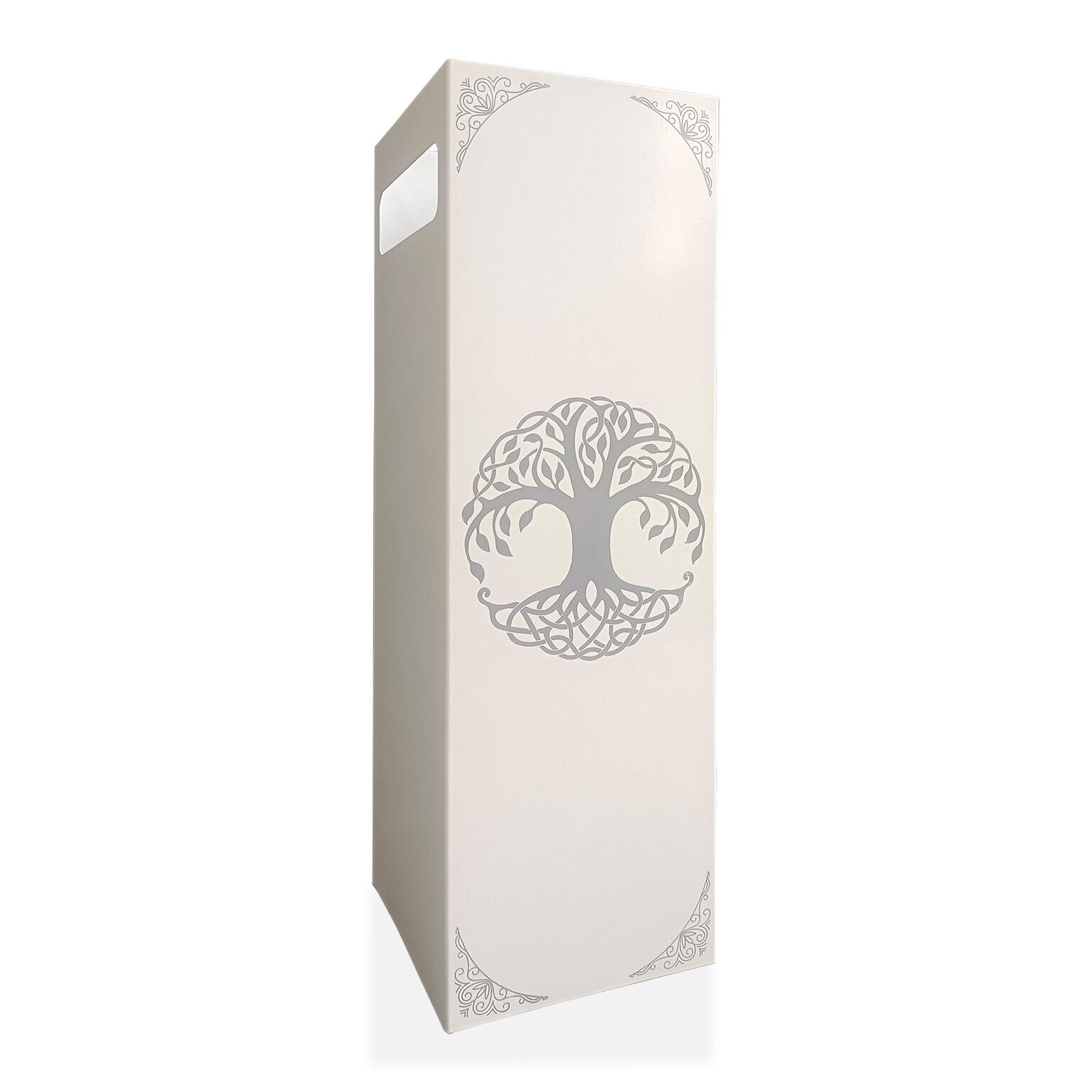 Paragüero decorativo de metal idun blanco 15.5 x 49 x 15.5 cm