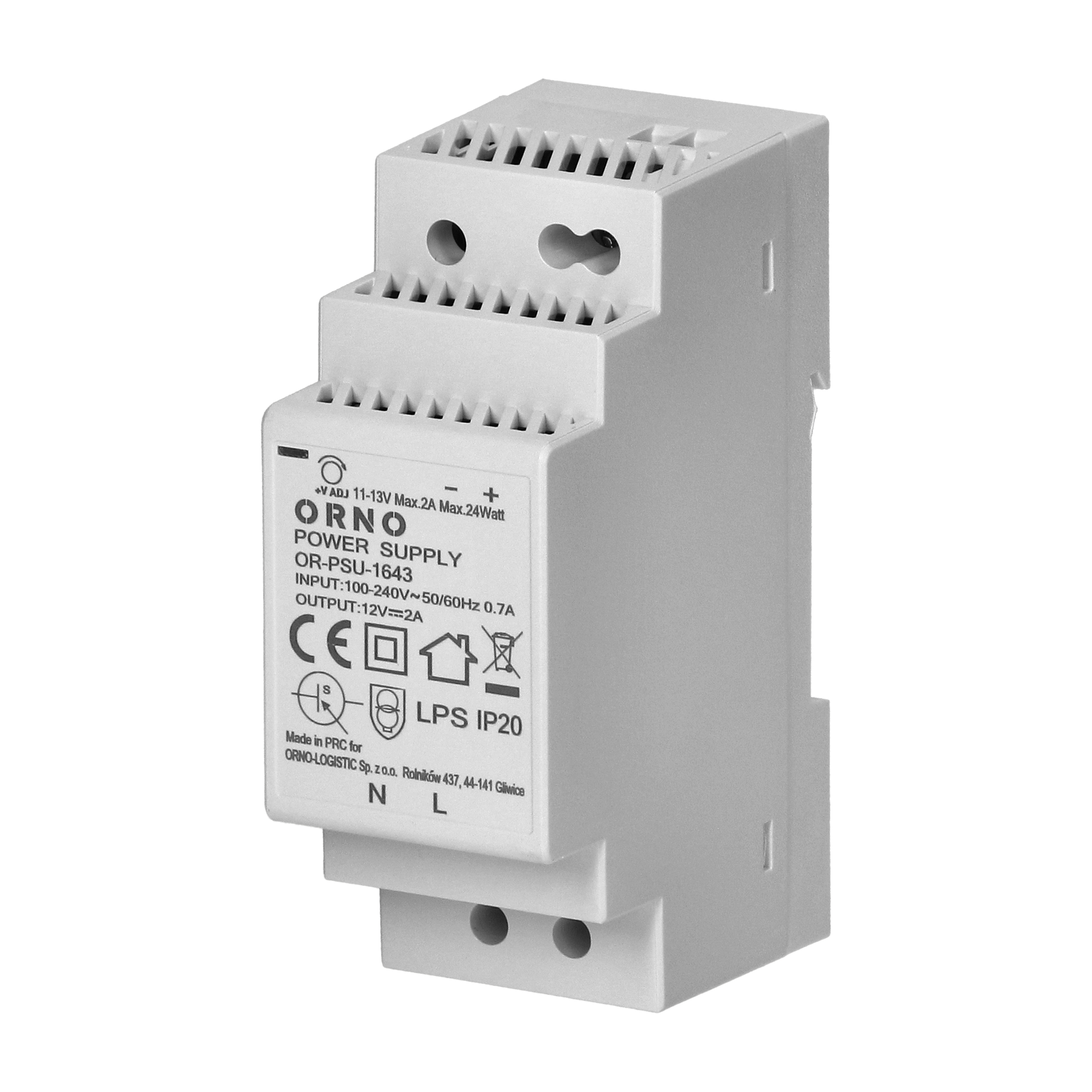 Zasilacz szyny 12VDC 2A 24W OR-PSU-1643 ORNO