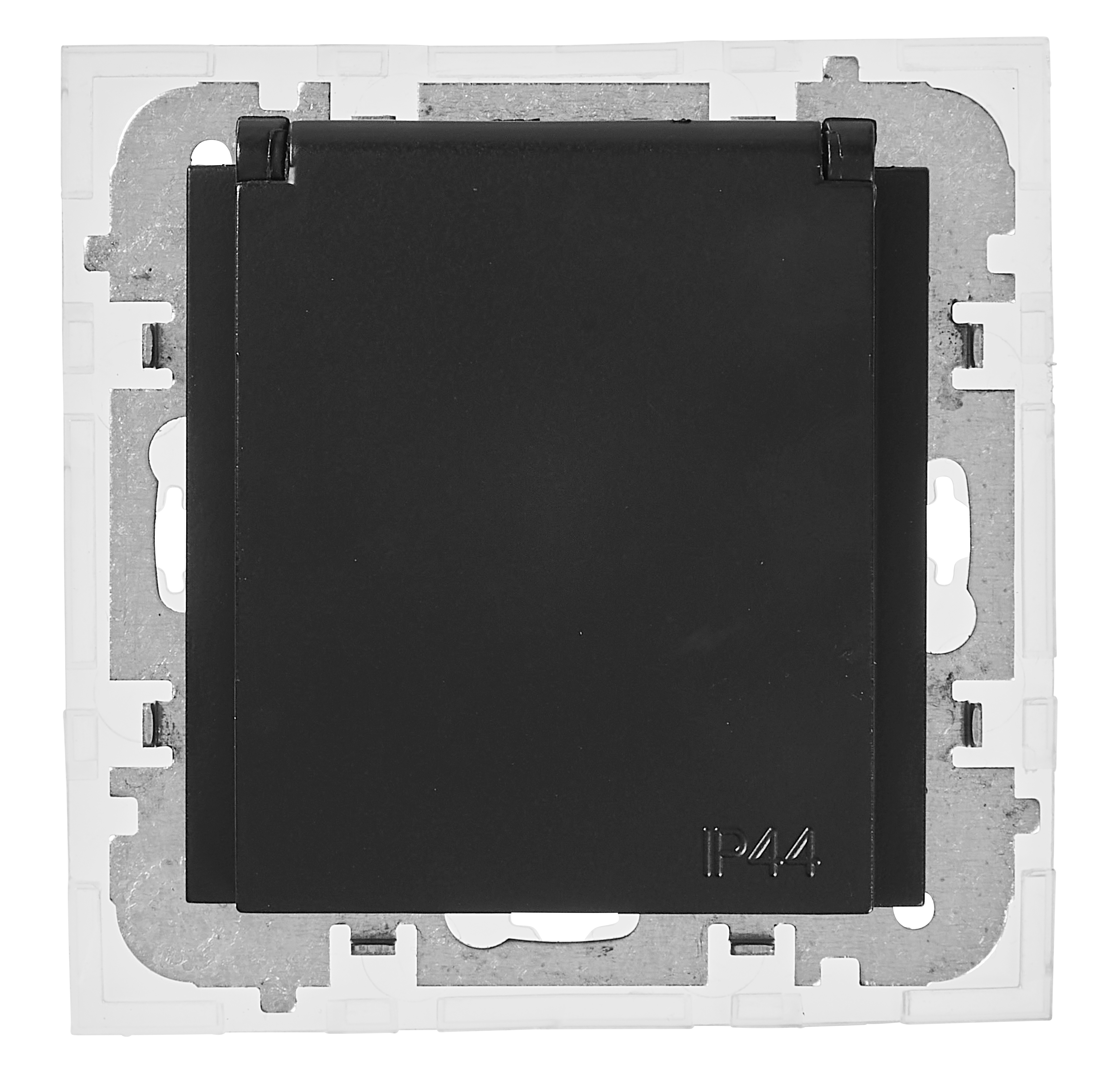 Gniazdo pojedyncze IP44 Czarny FLAVIA ELEKTRO-PLAST