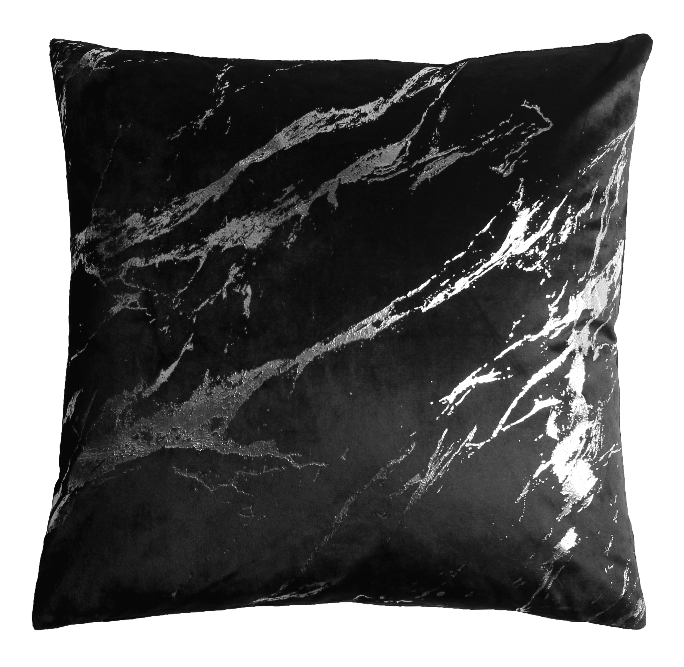 Poszewka na poduszkę Storm czarno-srebrna 45 x 45 cm
