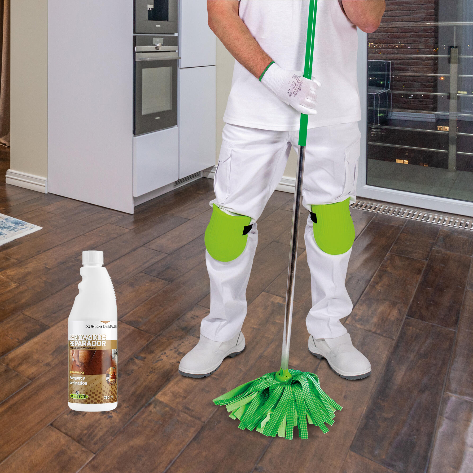 Renovador reparador suelos de parquet, tarima y laminados MONESTIR 750ml - 3