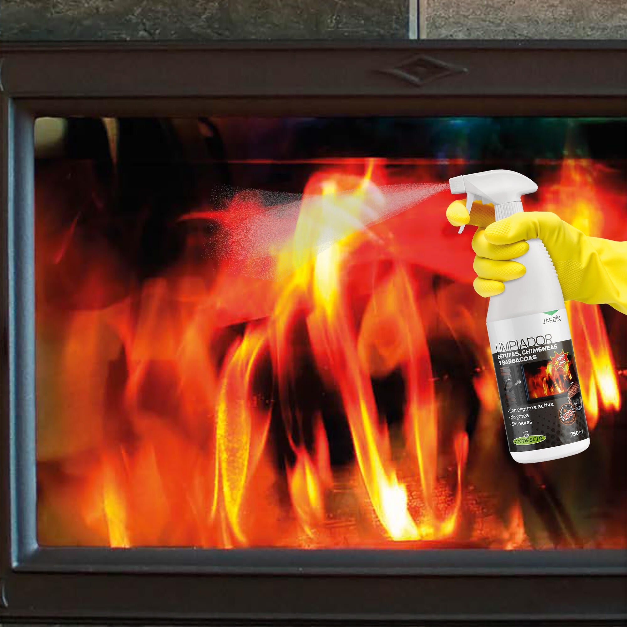 Limpiacristales estufas y chimeneas MONESTIR 750ml - 3