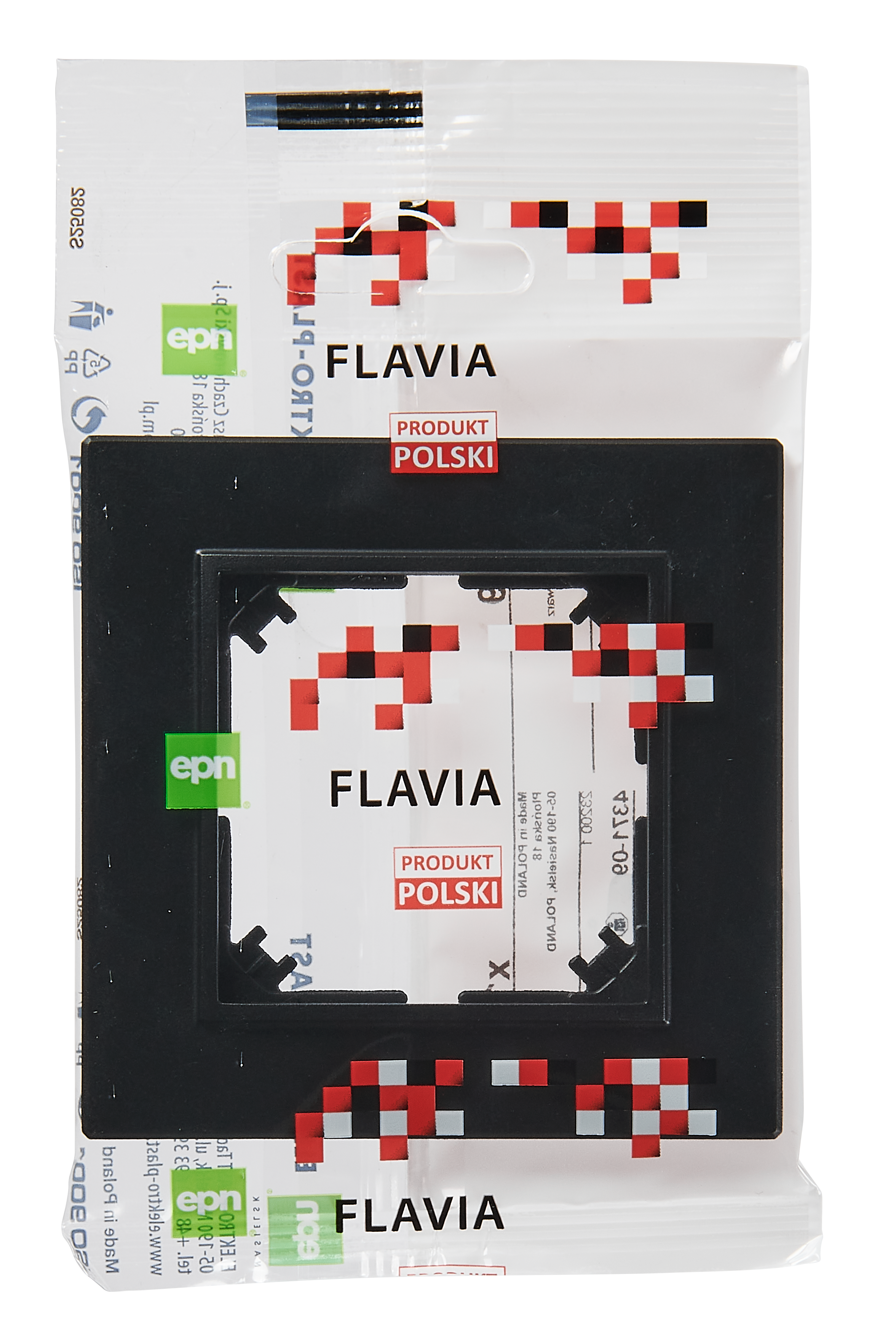Ramka pojedyńcza Flavia Czarny ELEKTRO-PLAST - 2