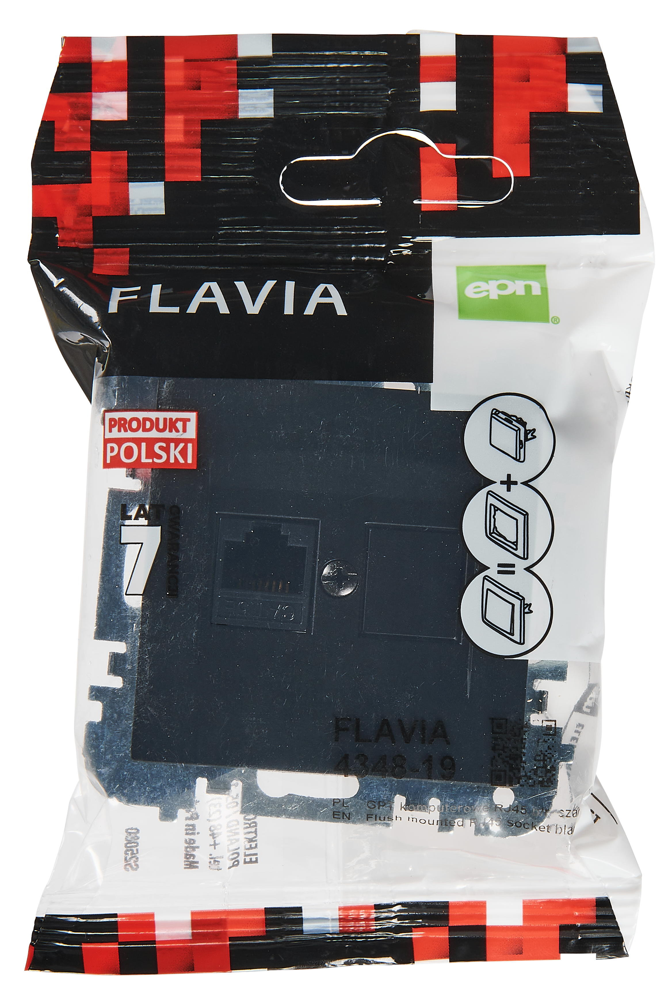 Gniazdo komputerowe Flavia Czarny ELEKTRO-PLAST - 4