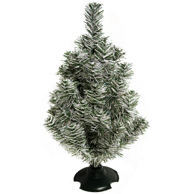 Choinka sztuczna Holo 45 cm biało srebrna