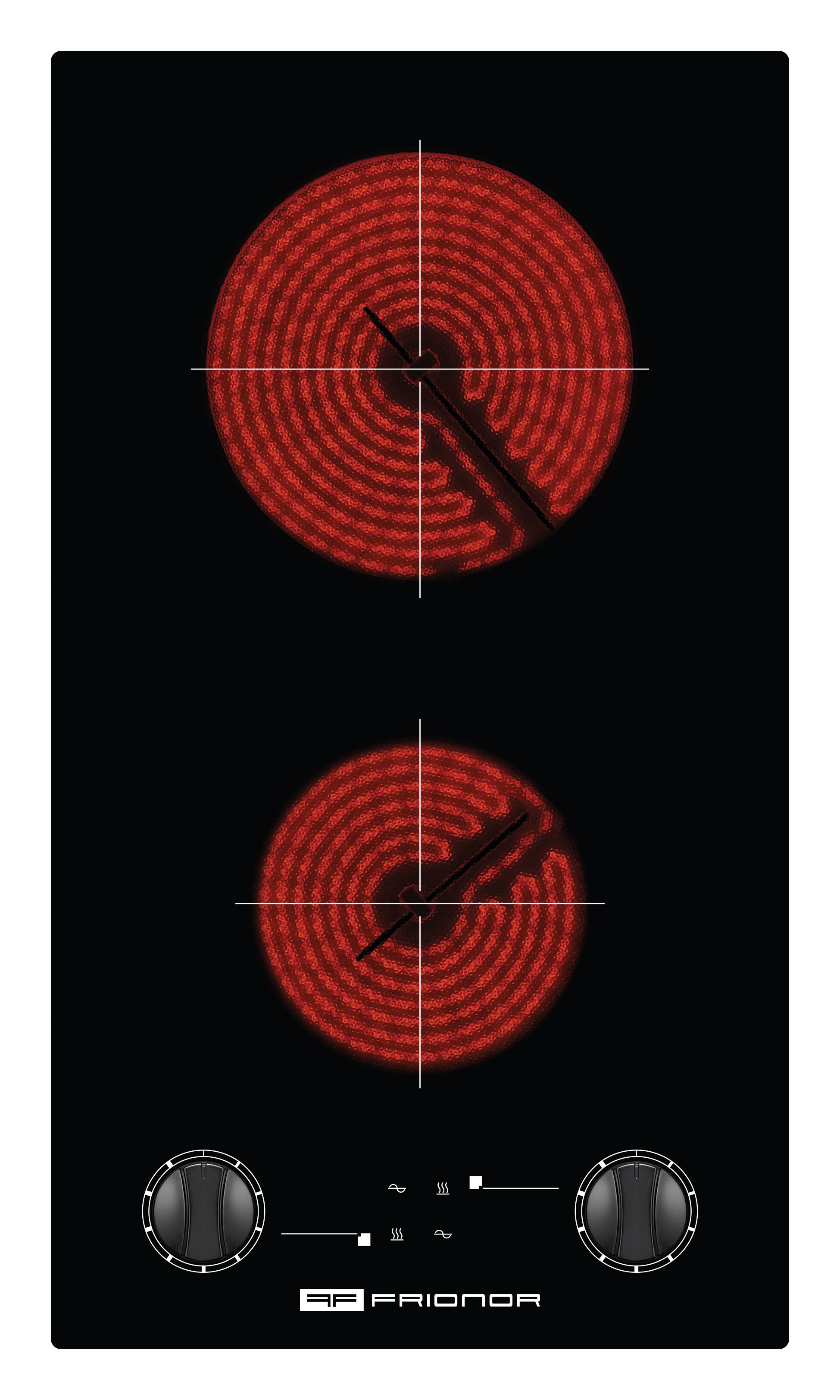 Plaque vitrocéramique 2 feux, FRIONOR DVM29 Noir - 2