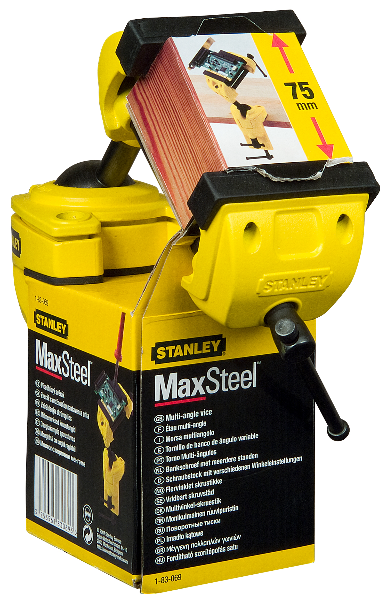 Torno de bancada giratória 80 mm amarelo Stanley - 2