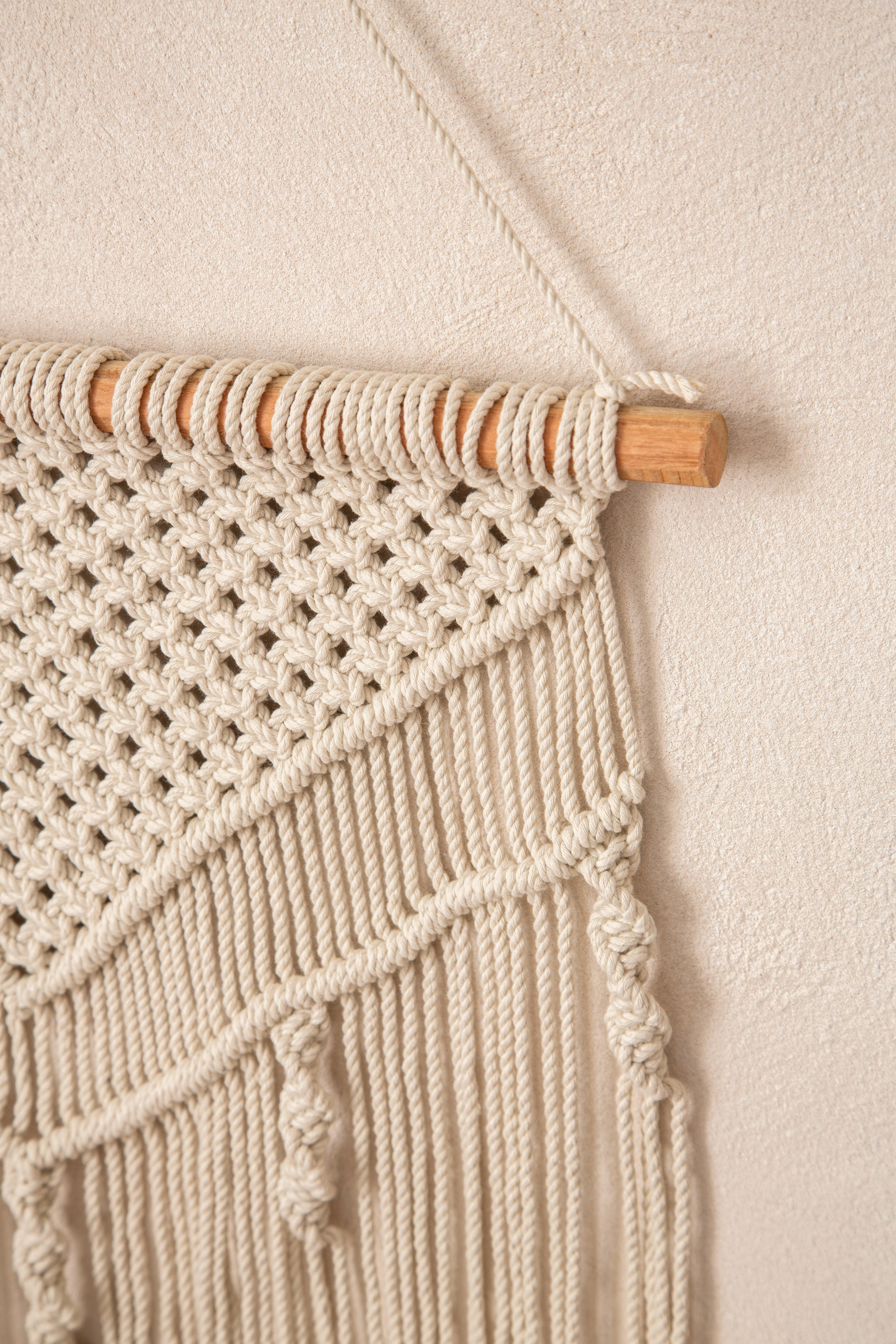 Painel decorativo perede macrame 40 x 60 cm  Nº3 - 12