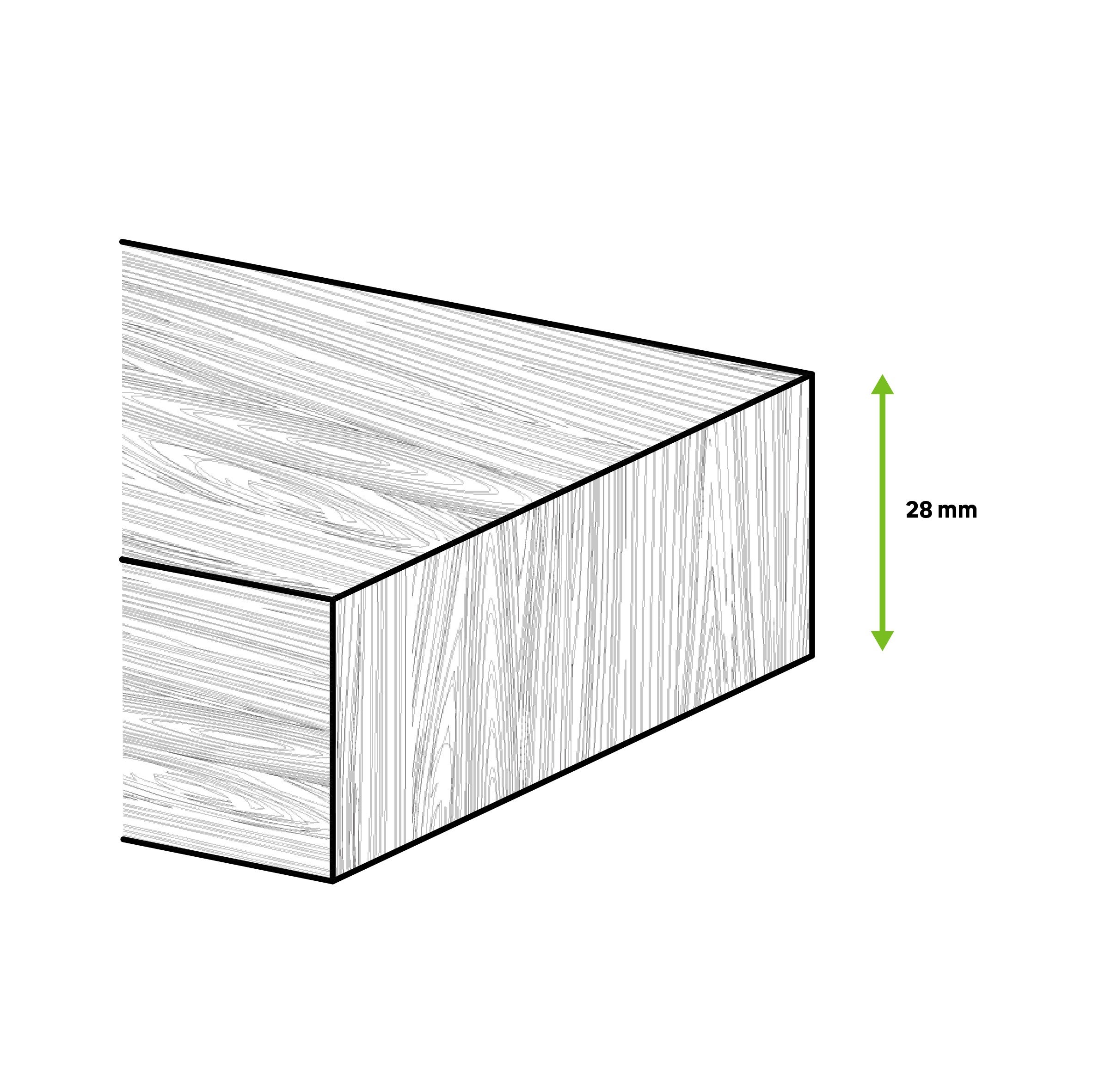 Tablero macizo de pino de 40x240x2,8 cm - 2