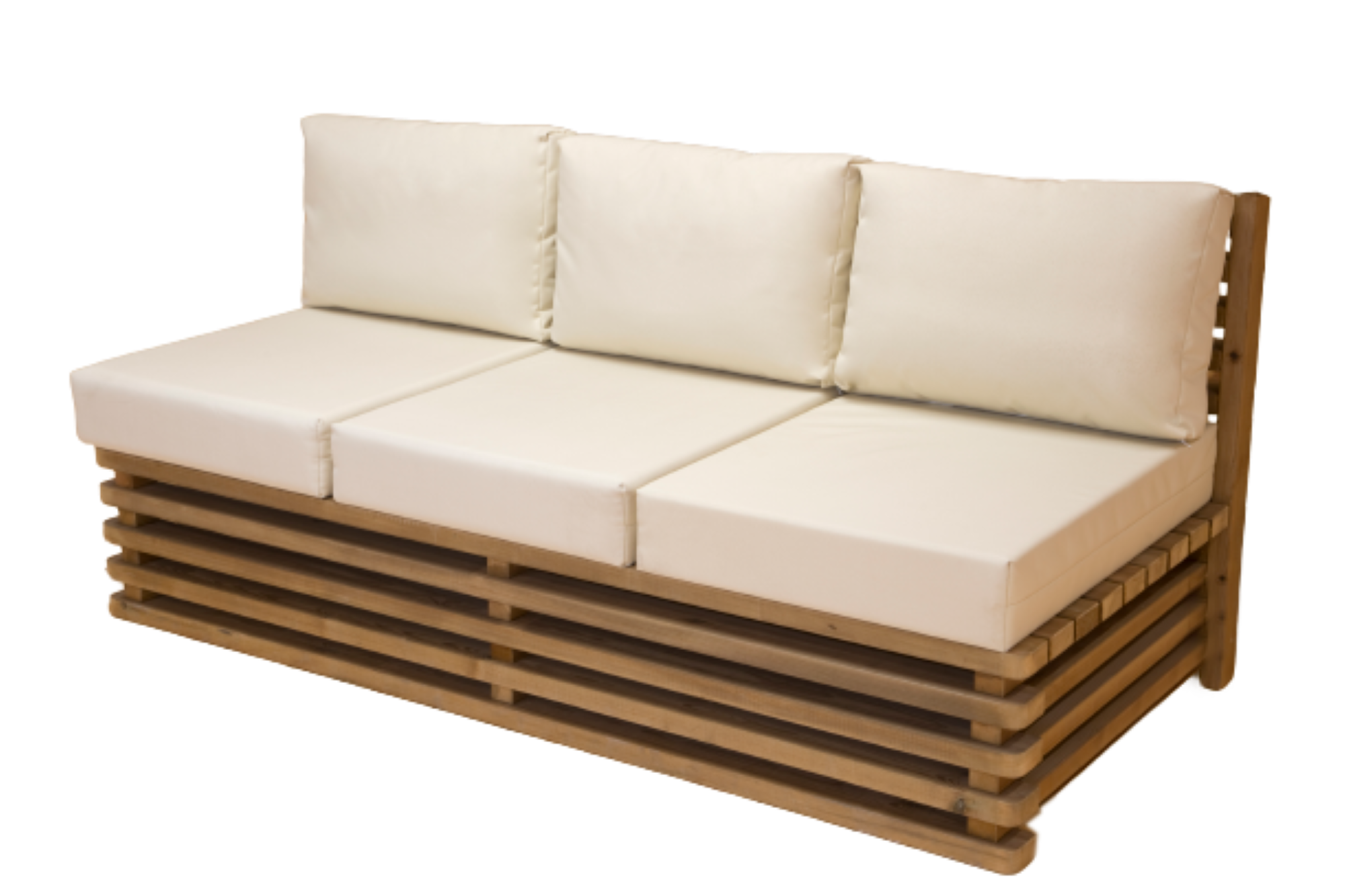 Sofa de madera 3 plazas relax