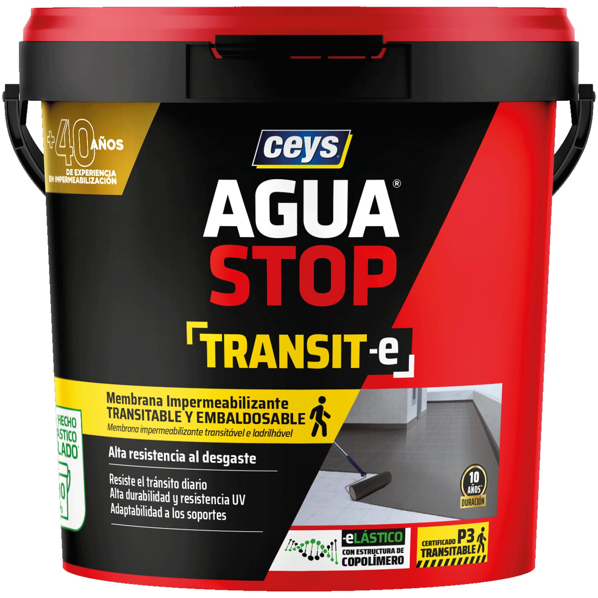 Membrana Impermeabilizante transitavel Ceys Aguastop cinza 5Kg - 2