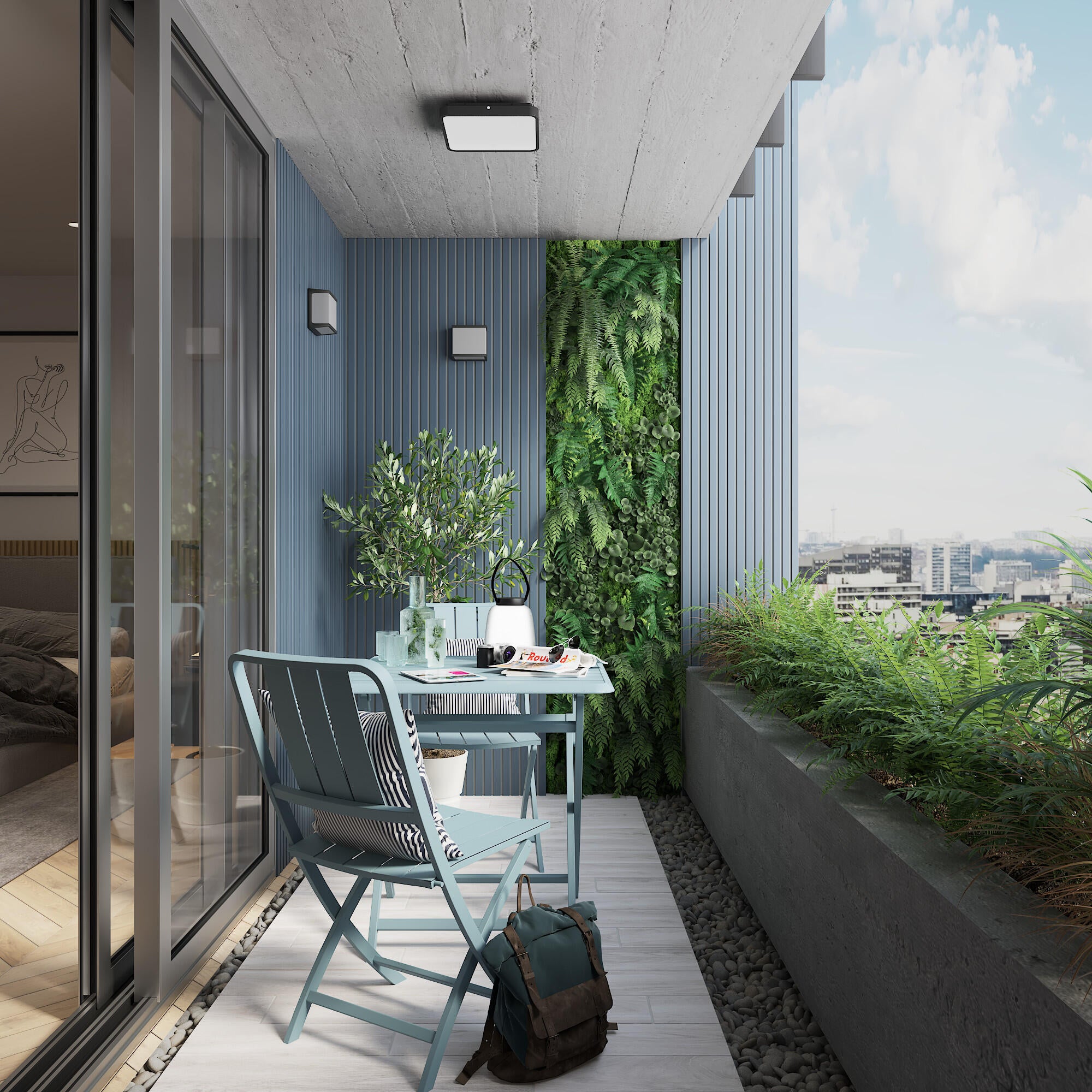 Candeeiro de parede com lâmpada de exterior Telin LED 1 luz  1600lm cinzento Inspire - 3