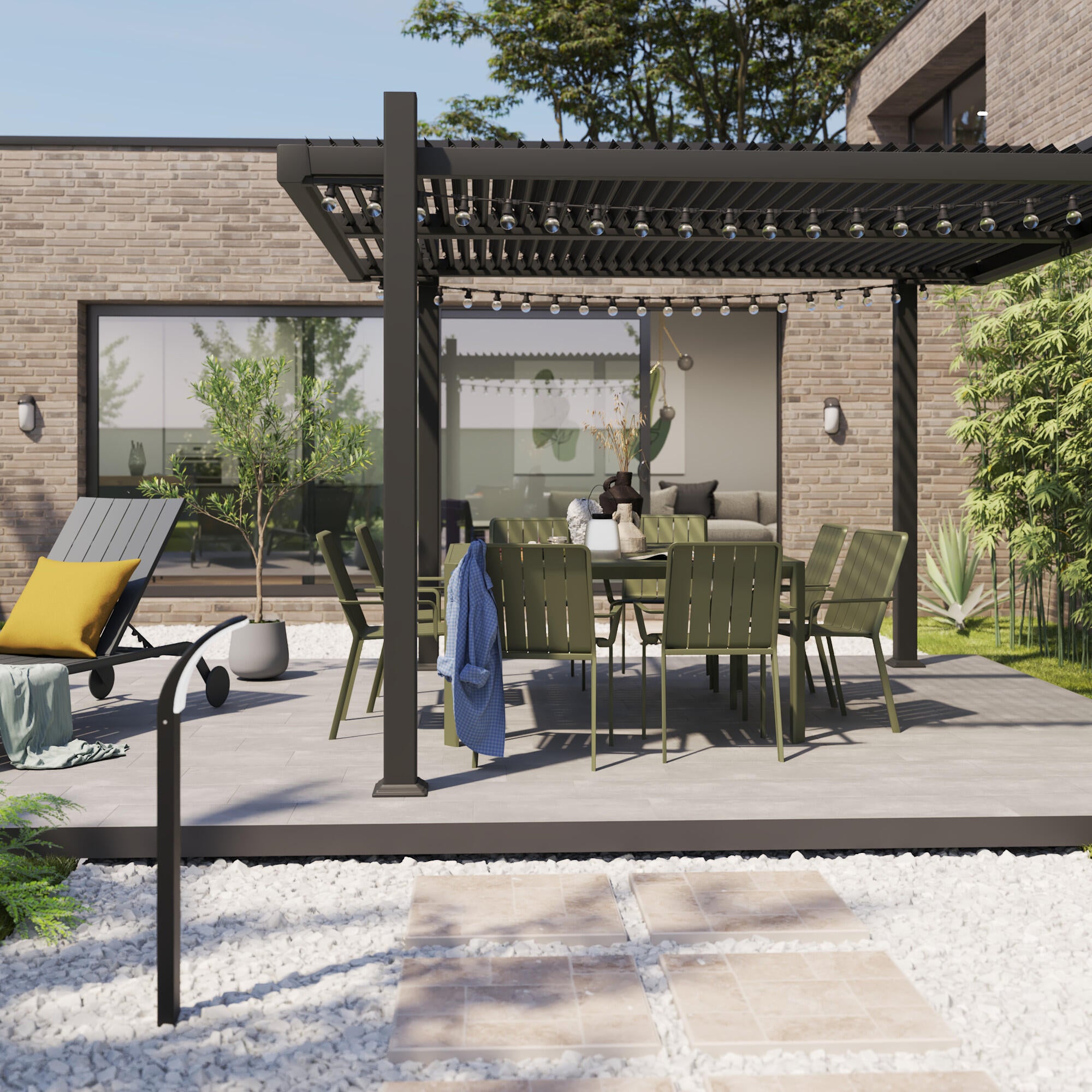 Grinalda Inspire segoya IP44 E27 10L 5m extensível preto - 10