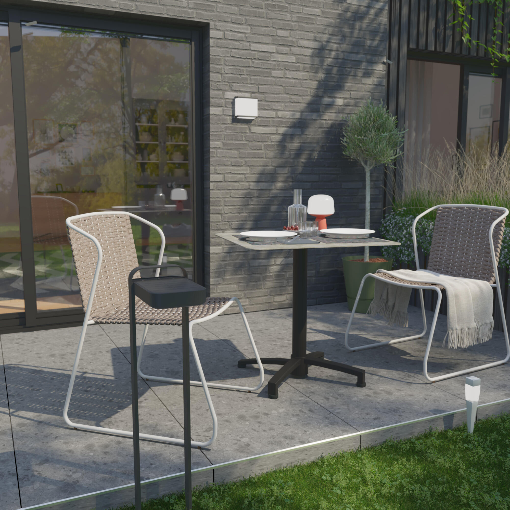 Baliza solarar Lecanto 6500K ip44 prateado Inspire - 3