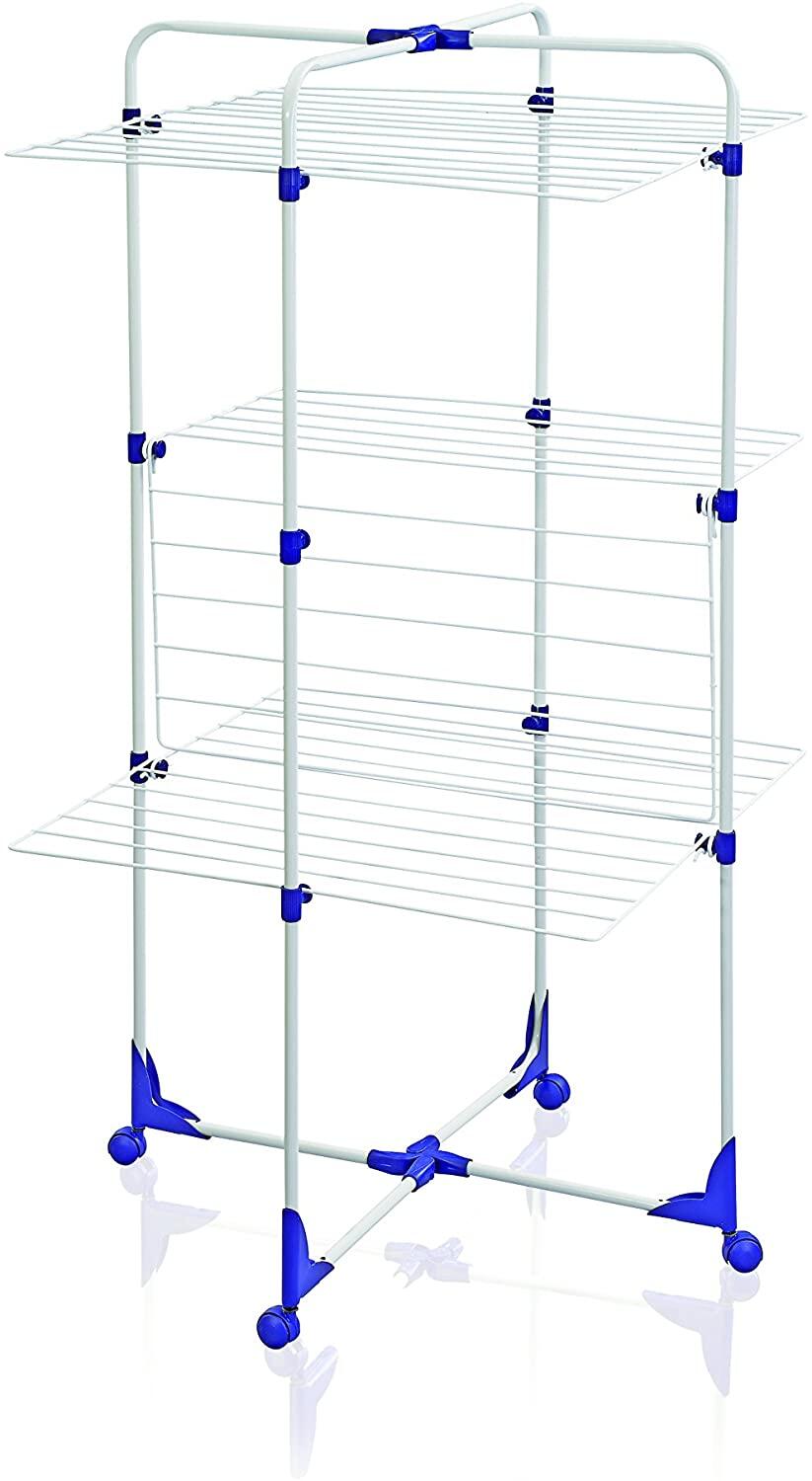 Tendedero vertical en forma de torre, 27 metros tendido, 68.5x122x27 cm